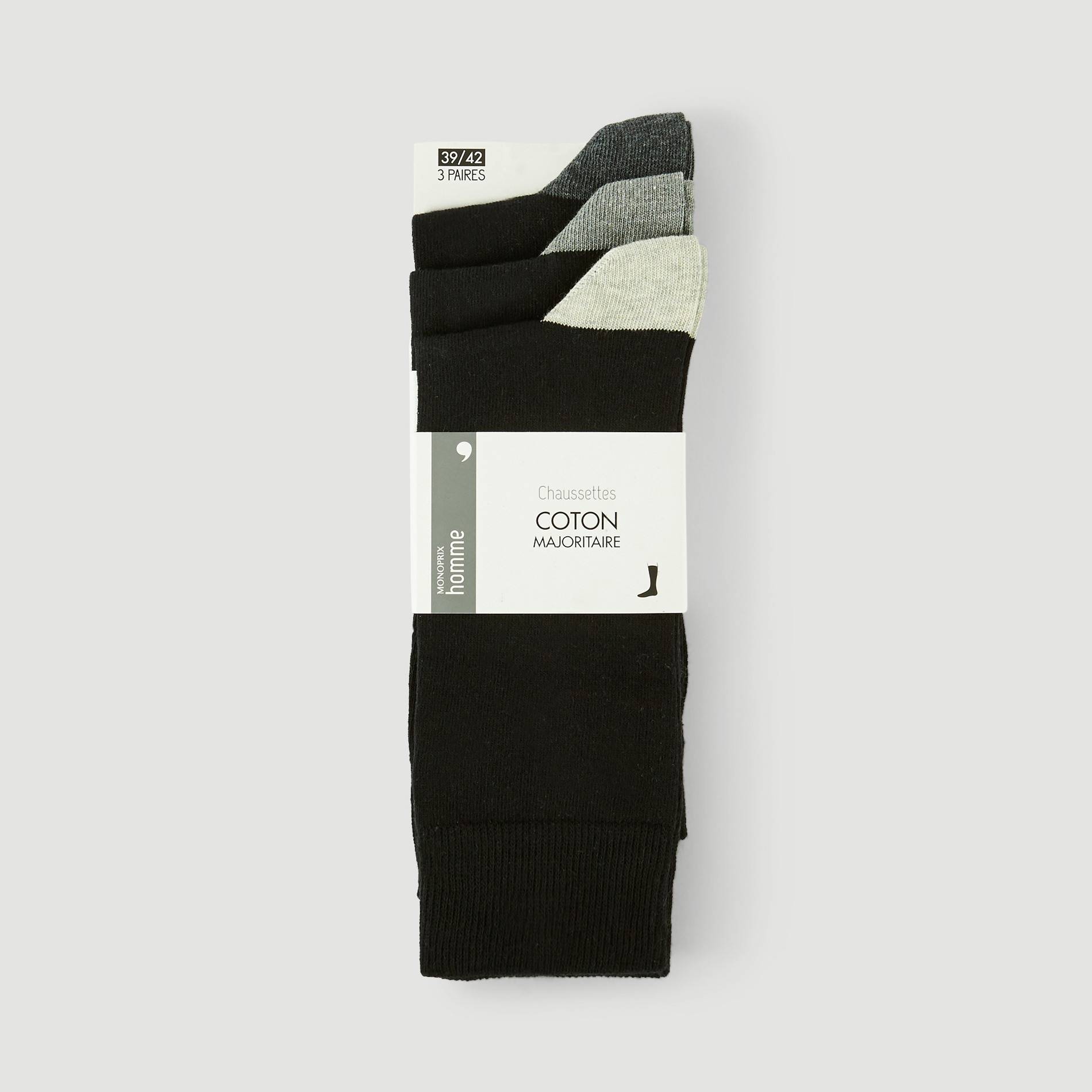 Lot de 3 paires de chaussettes, Noir, large image number 0