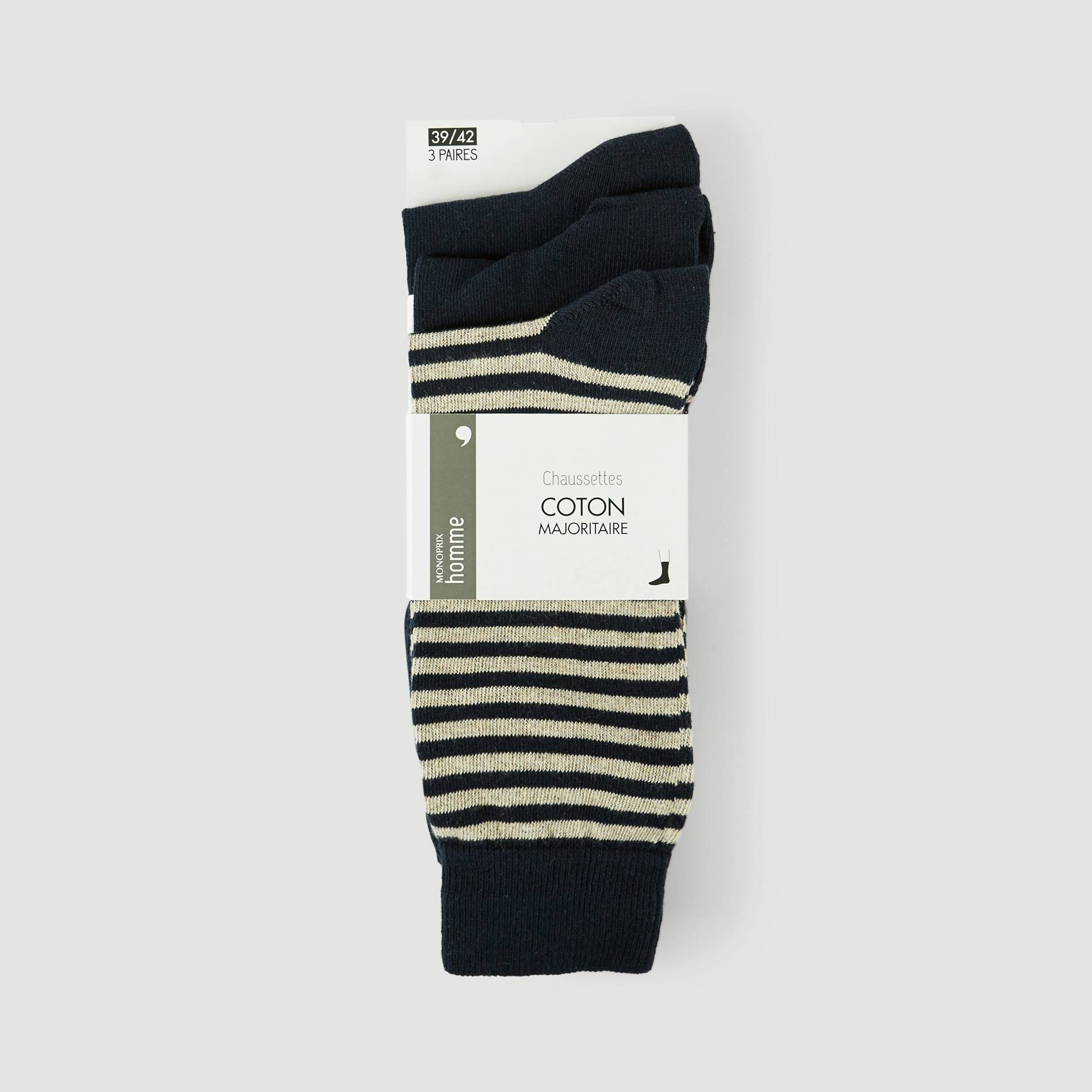 Lot de 3 paires de chaussettes, Bleu marine, large image number 0