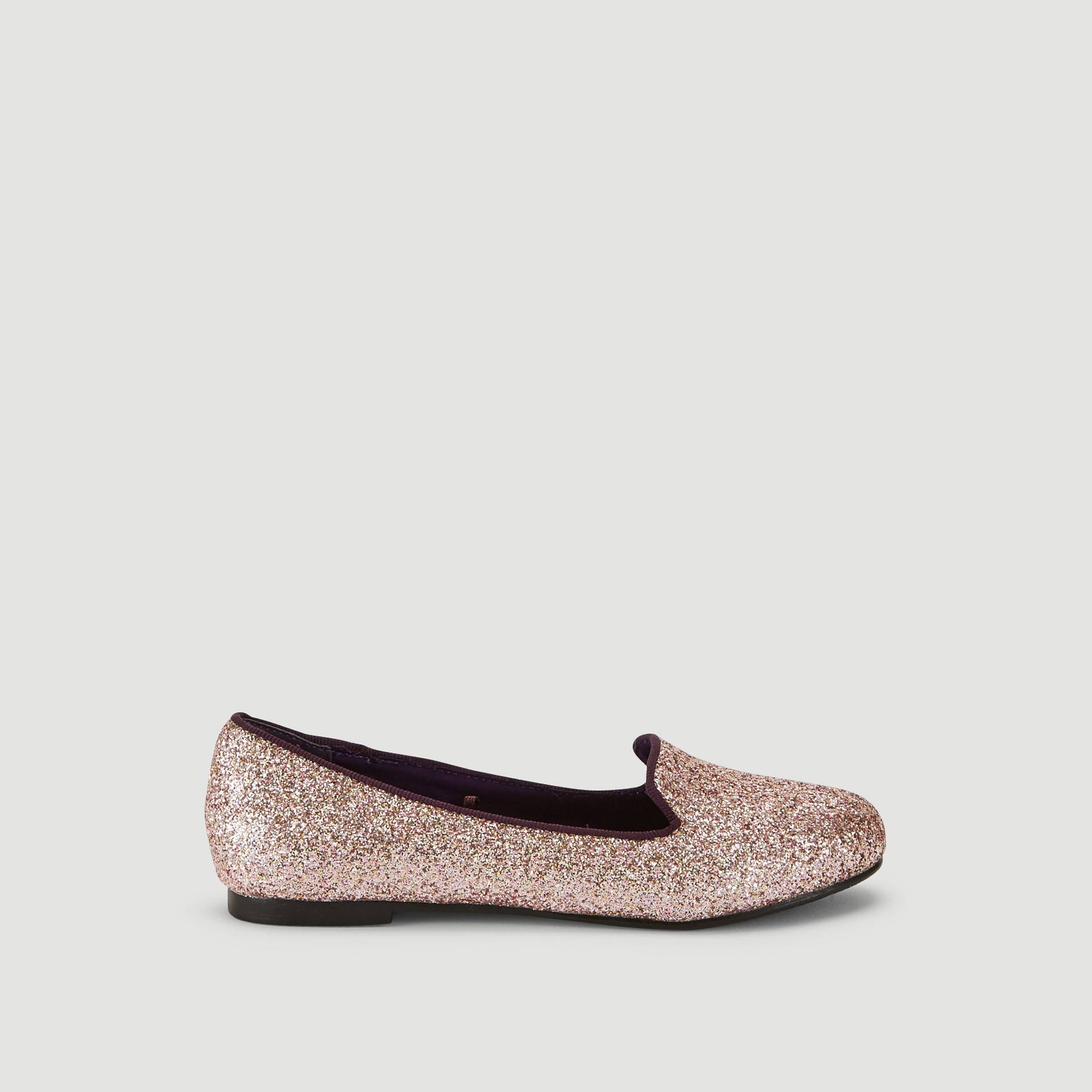 Slippers à paillettes, Prune, large image number 0