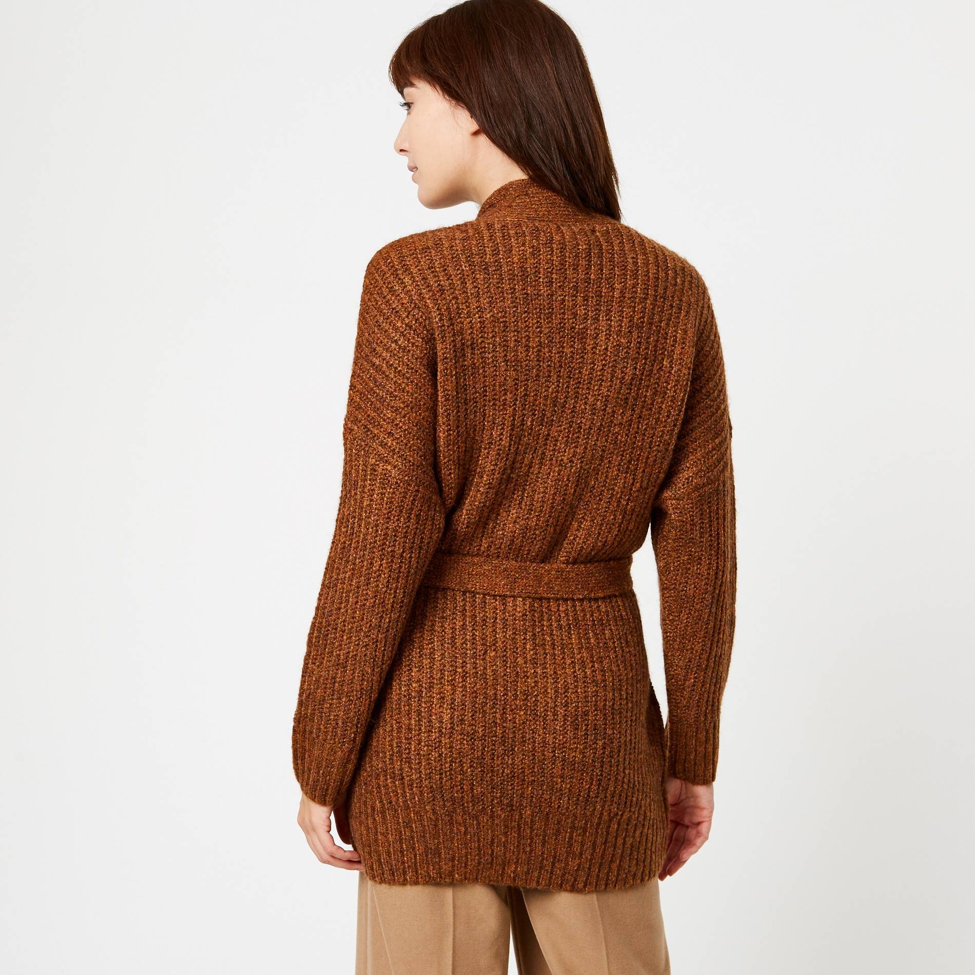 Cardigan avec ceinture, Cuivre, large image number 1