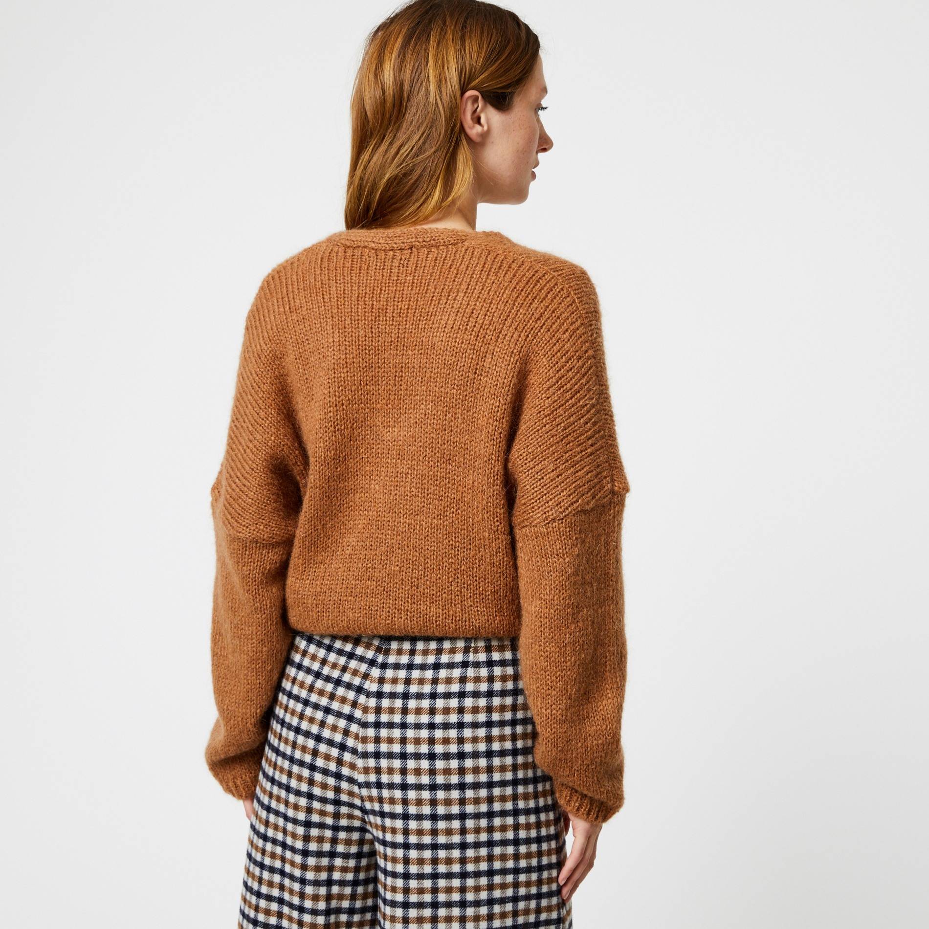 Pull italien contenant du mohair, Brun, large image number 1