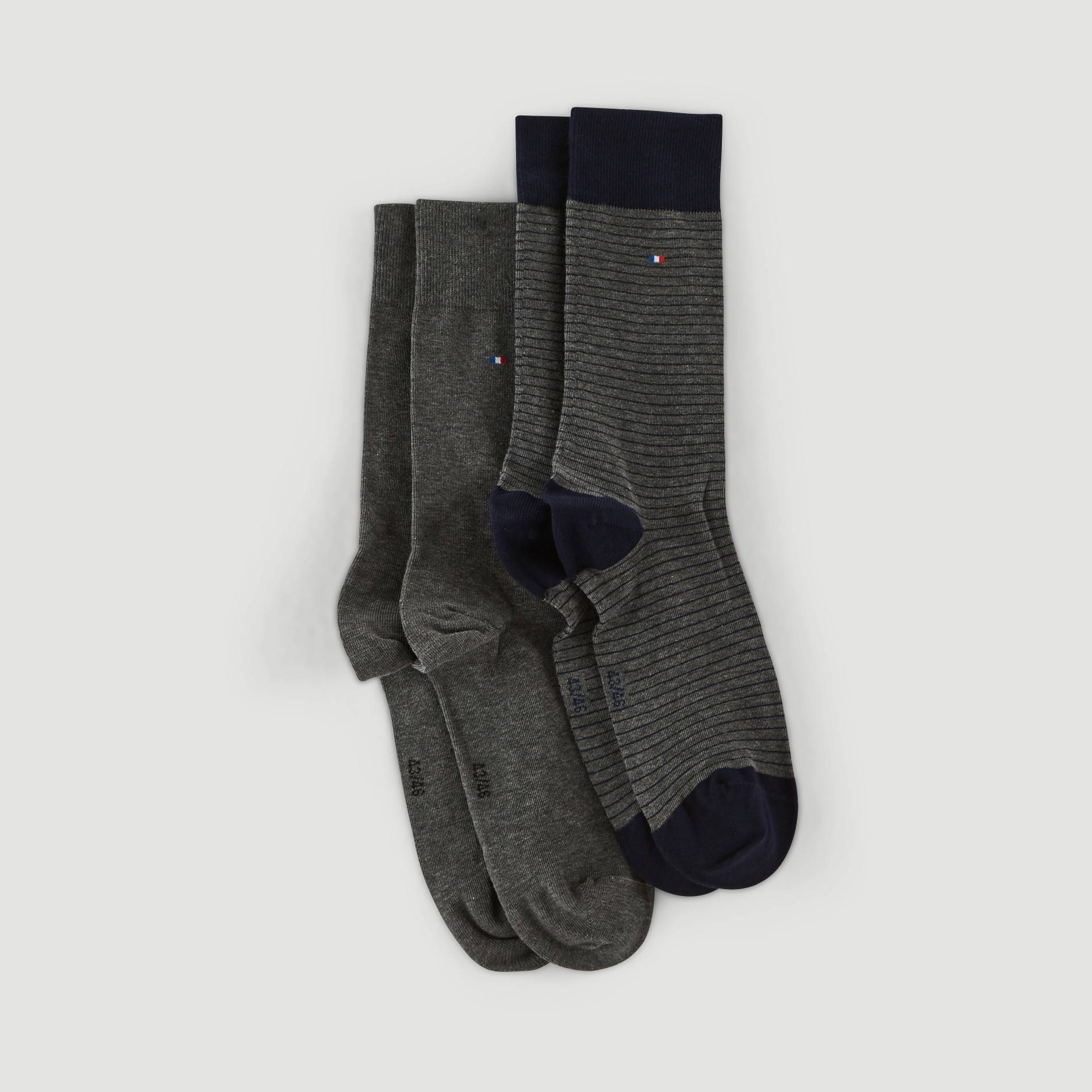 Lot de 2 paires de chaussetts, Gris moyen, large image number 1