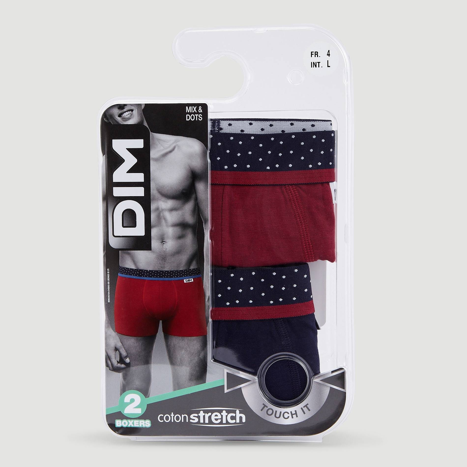 Boxer imprime - DIM, Rouge, large image number 0.0