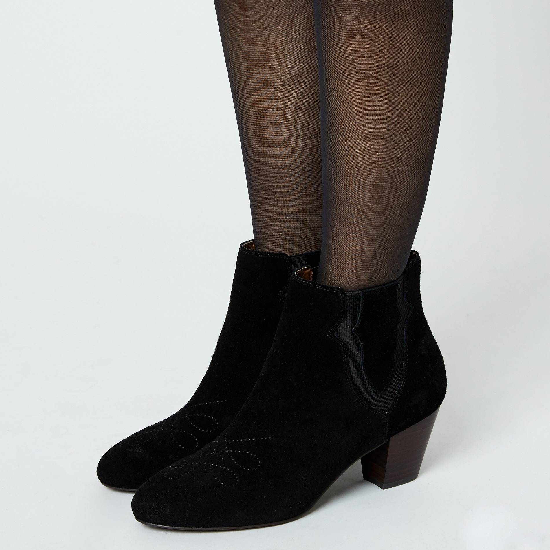 Bottines en cuir, Noir, large image number 1
