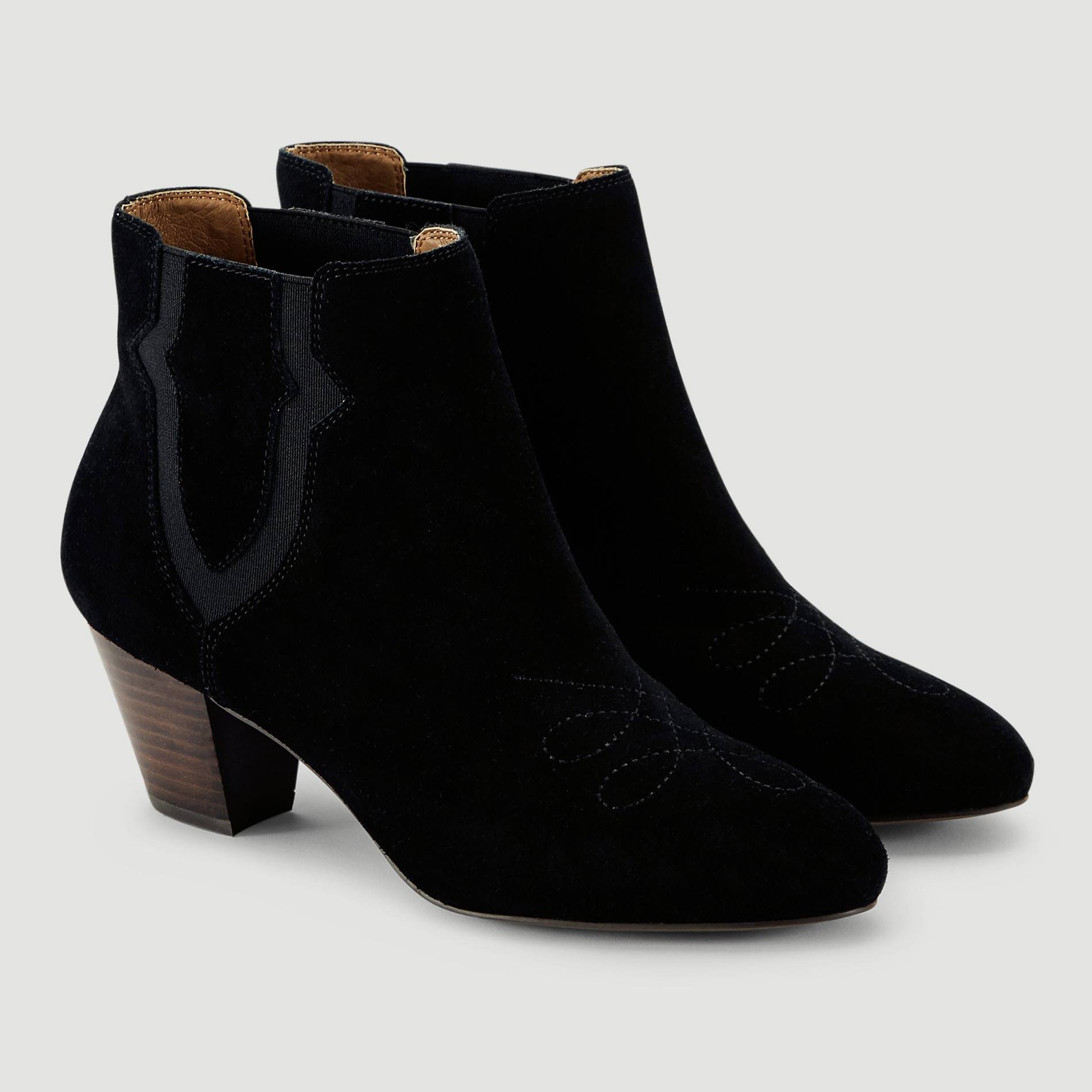Bottines en cuir, Noir, large image number 2.0