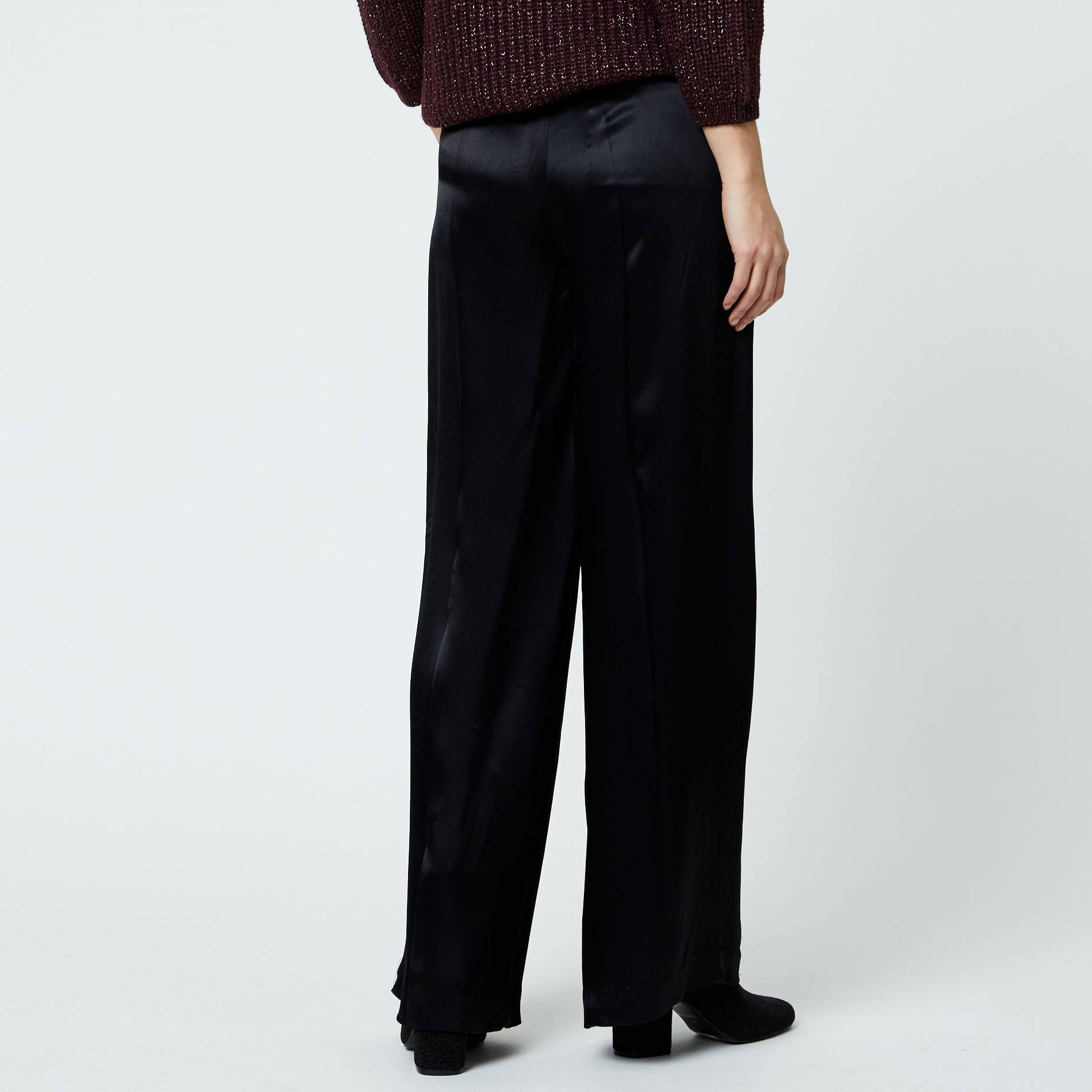 Pantalon large, Noir, large image number 1