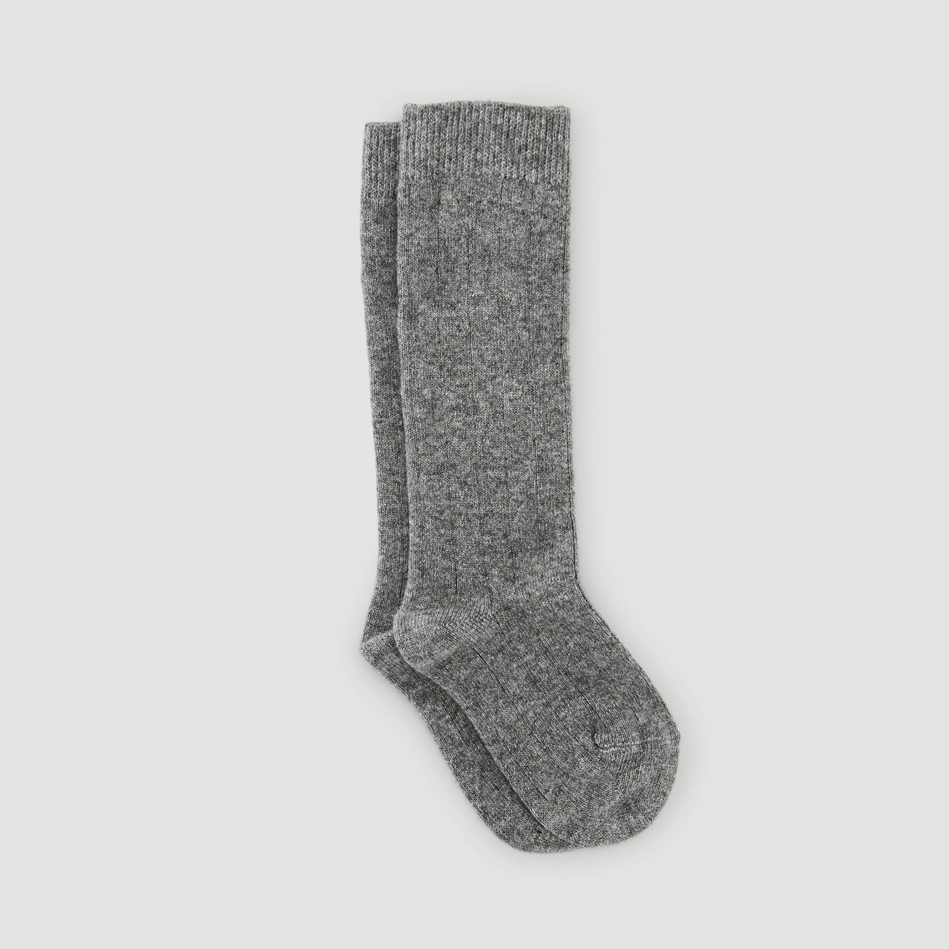 Chaussettes hautes, Gris moyen, large image number 0.0