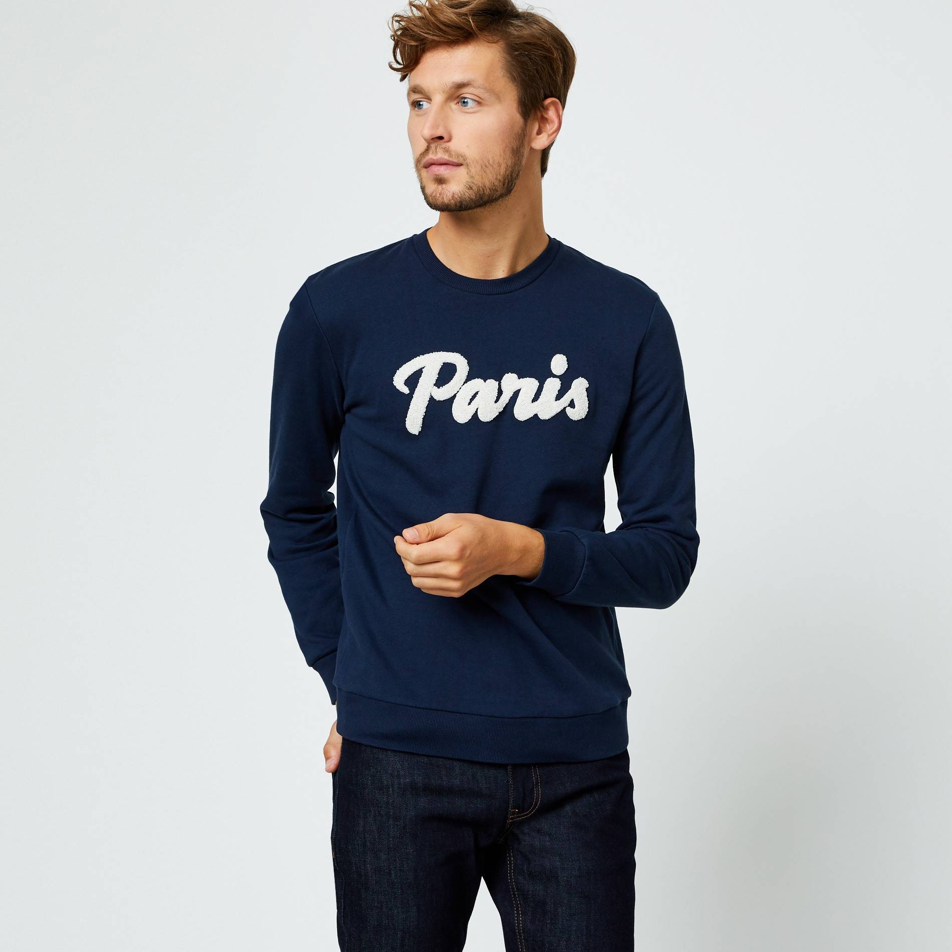 Sweat Paris, Bleu marine, large image number 0.0