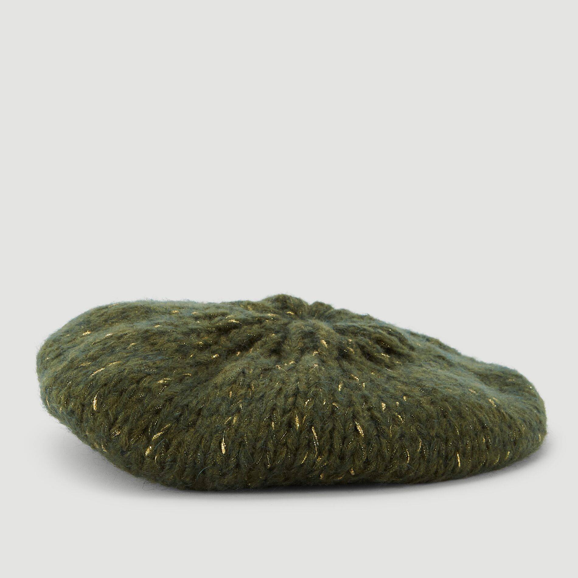Béret tricot uni, Kaki, large image number 0.0