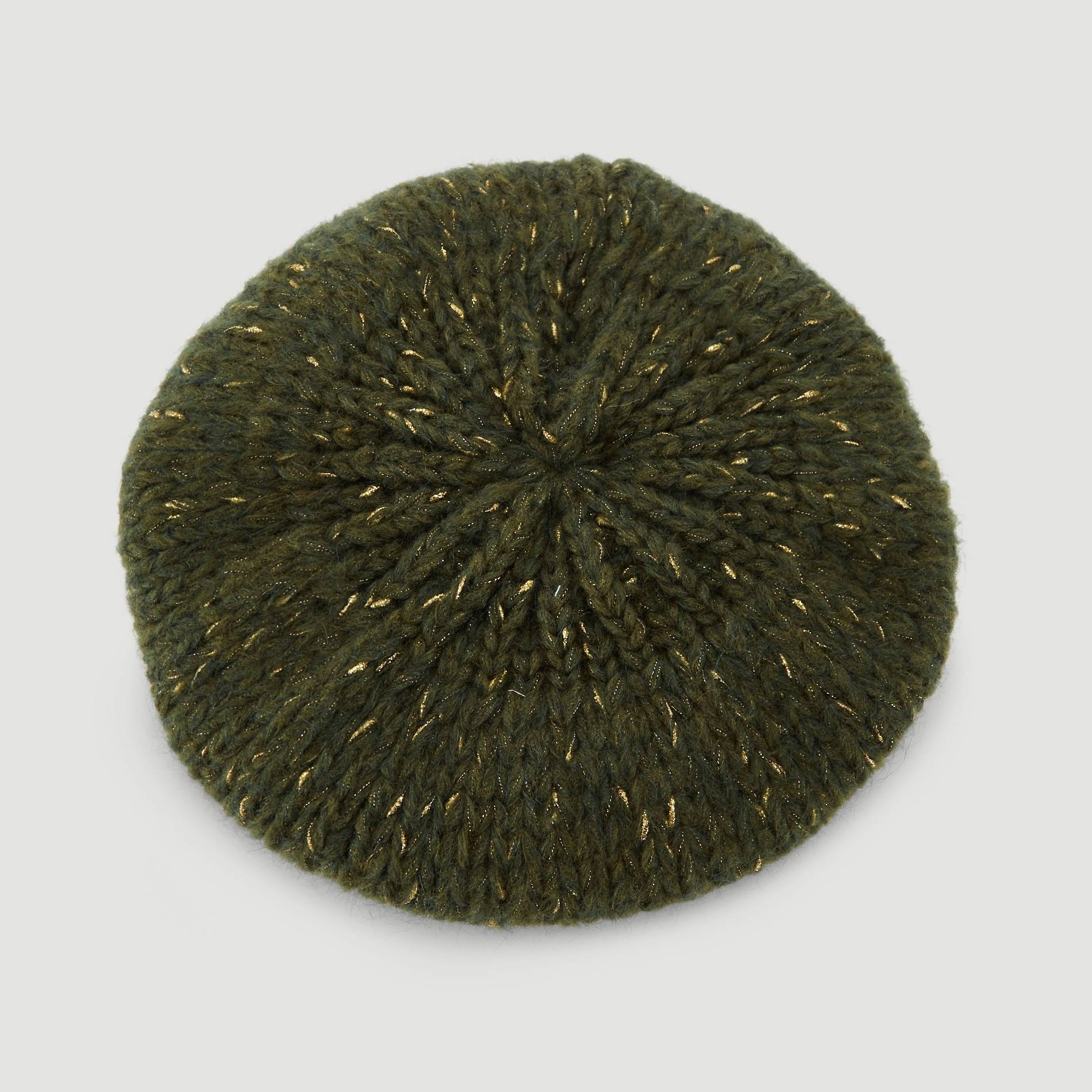 Béret tricot uni, Kaki, large image number 1