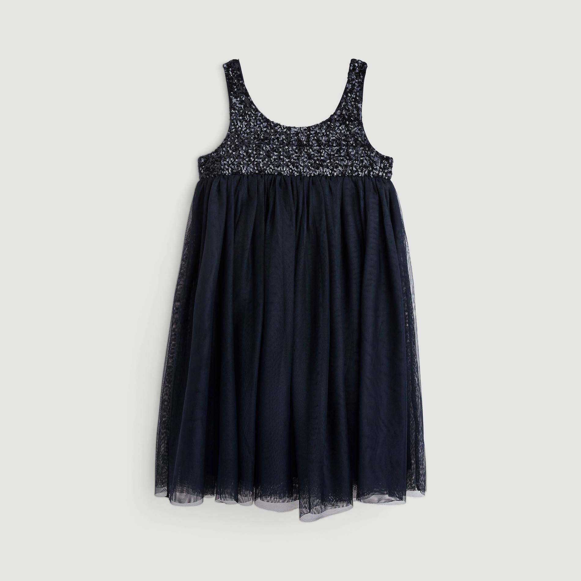 Robe sequins tulle, Bleu marine, large image number 0
