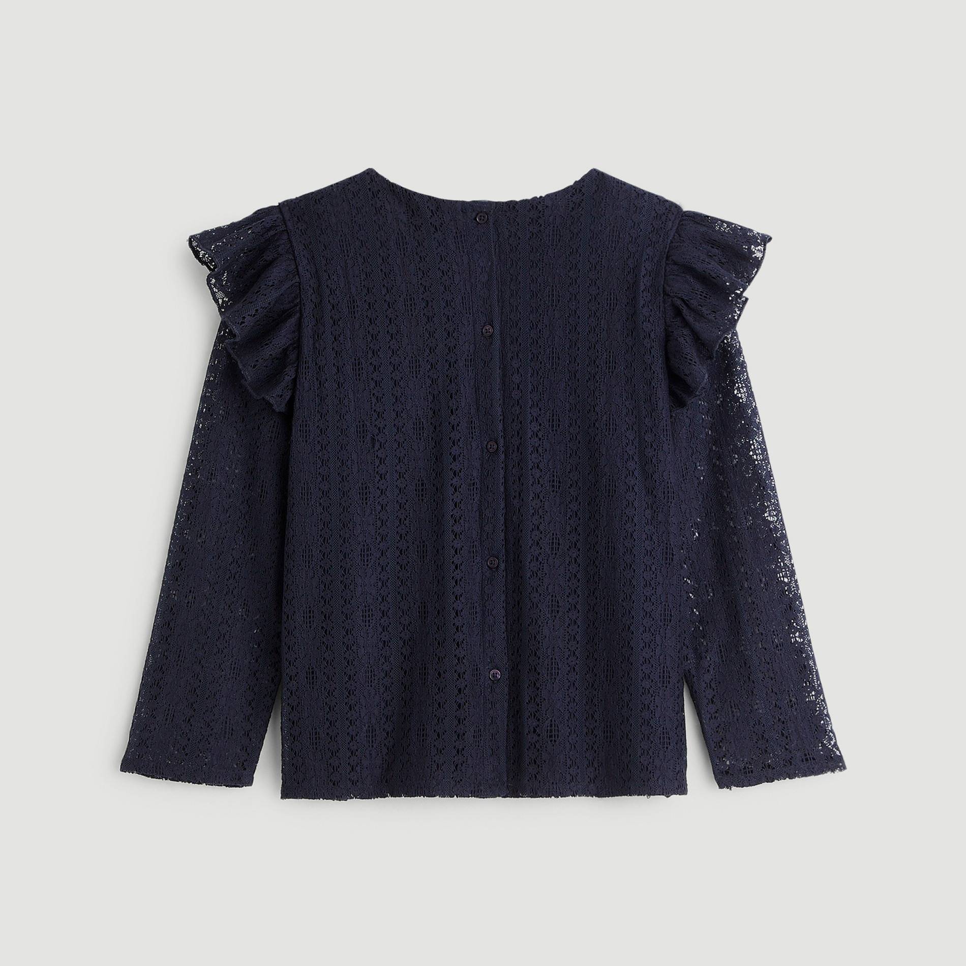 Blouse guipure, Noir, large image number 1.0