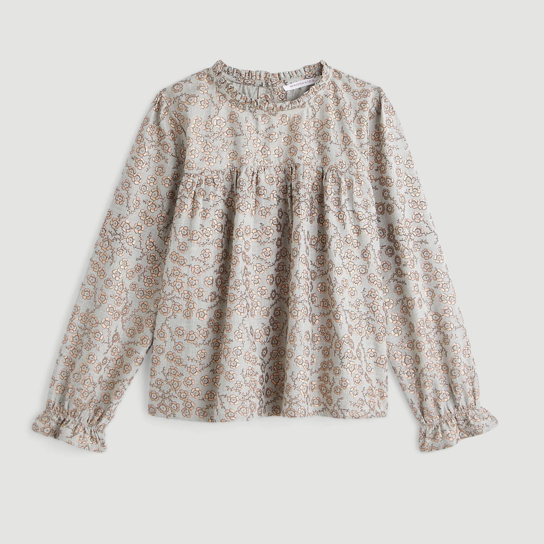 Blouse imprimée, Gris moyen, large image number 0.0
