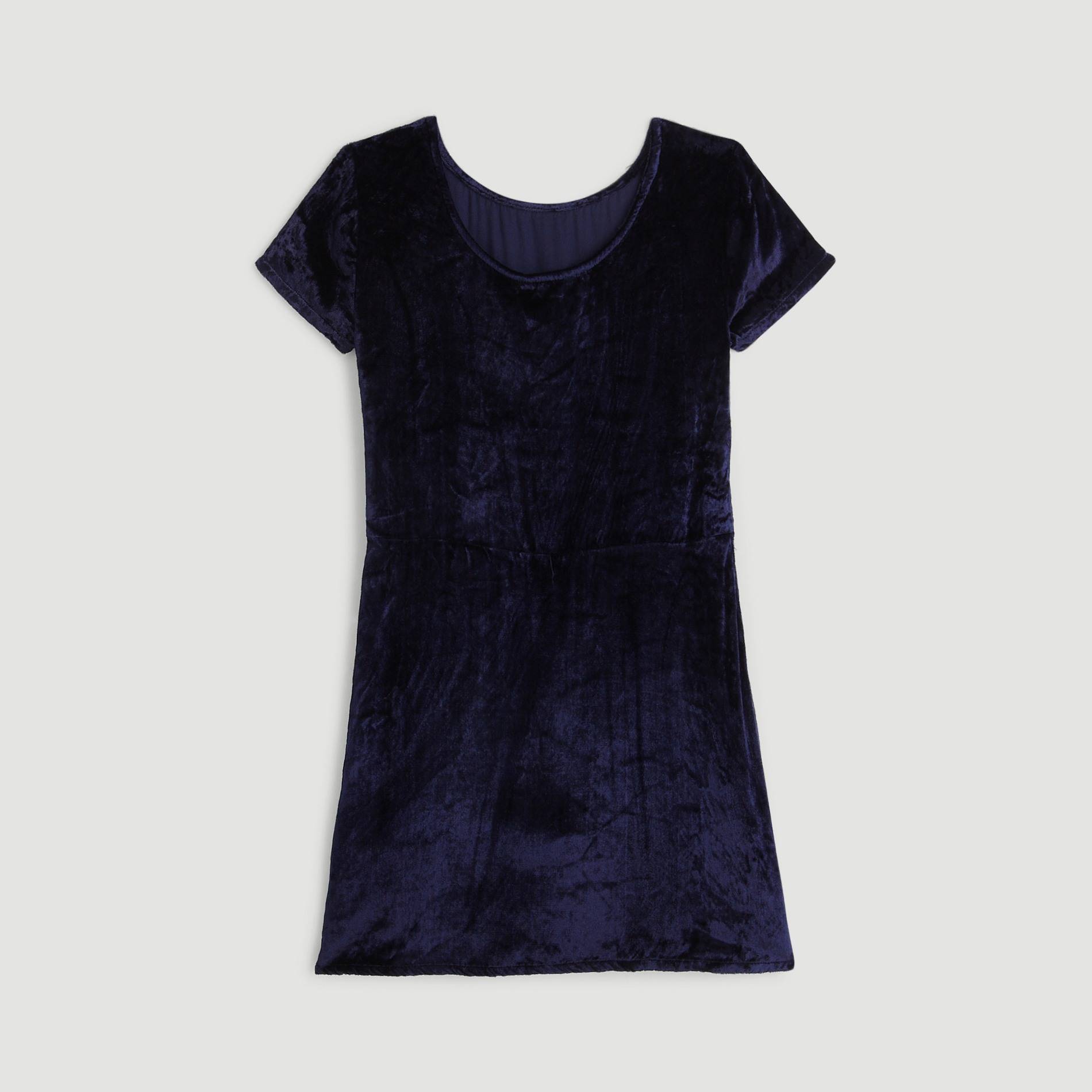 Robe danse en velours, Bleu marine, large image number 1