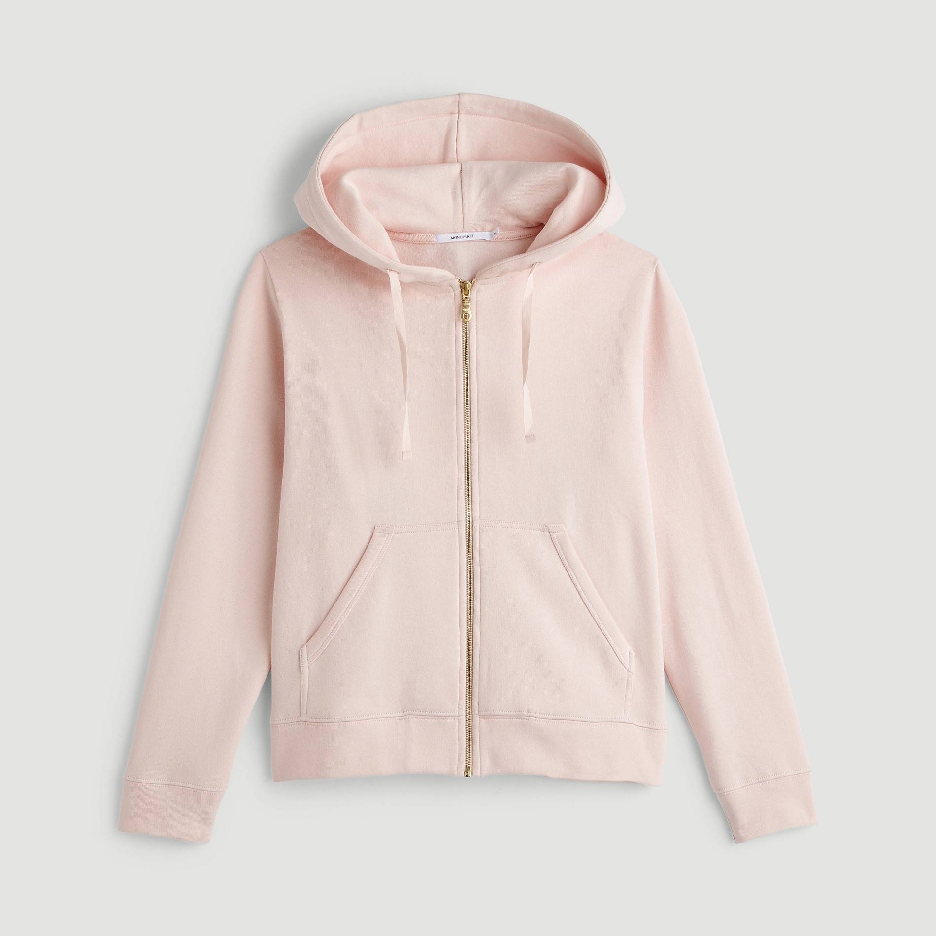 Gilet molleton en coton issu de l'agriculture biologique, Vieux rose, large image number 2.0