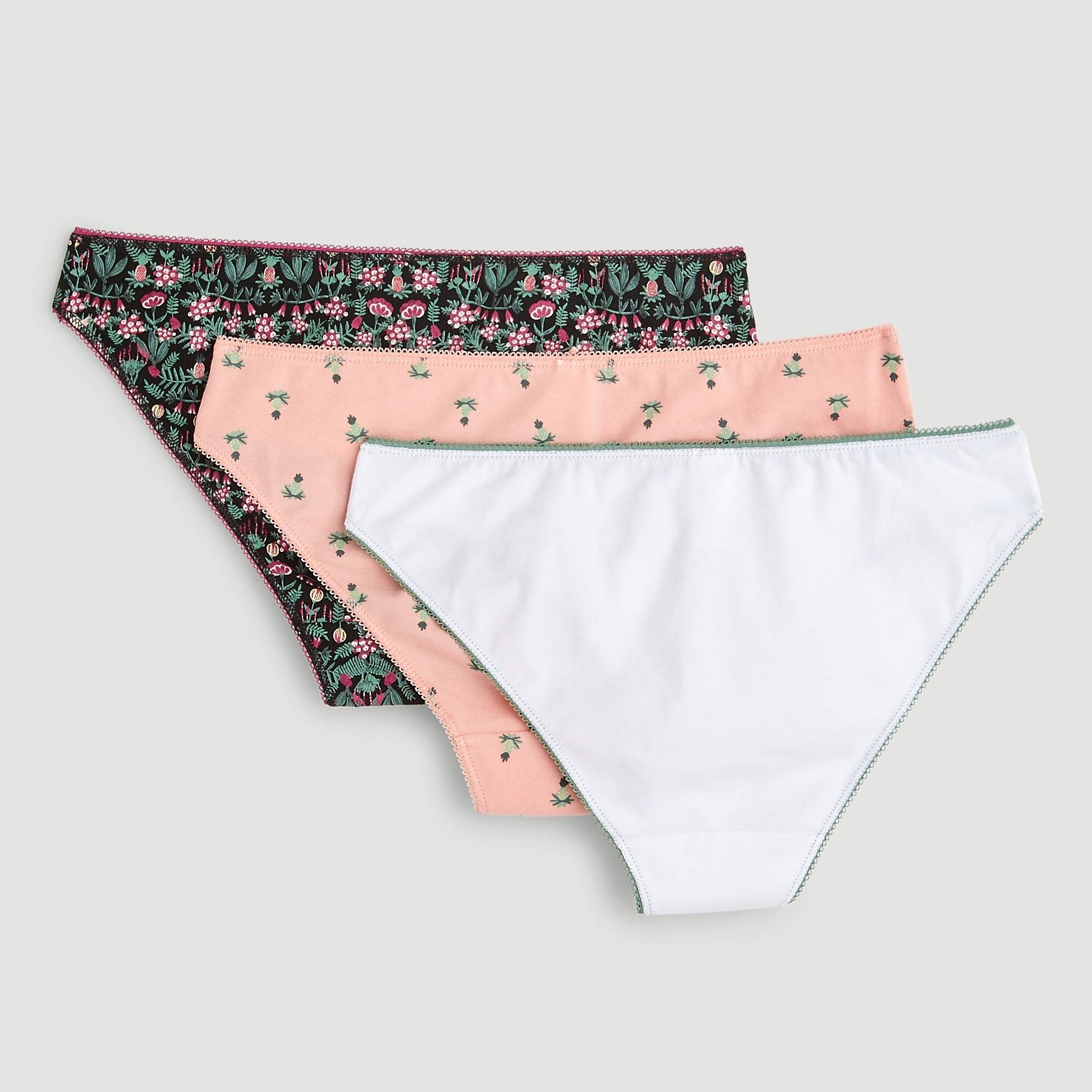 Lot de 3 culottes imprimees, Ecru, large image number 1