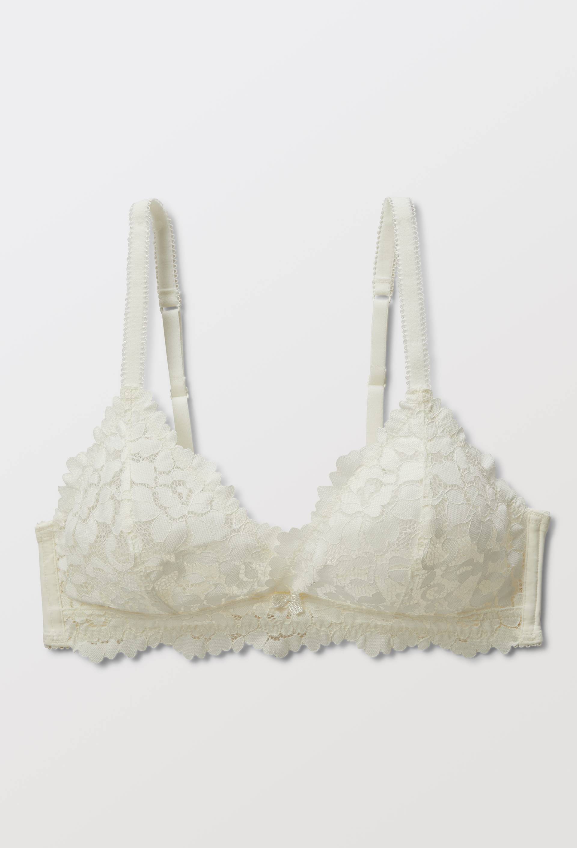 Soutien-gorge triangle CAMILLE en dentelle, Ecru, large image number 3
