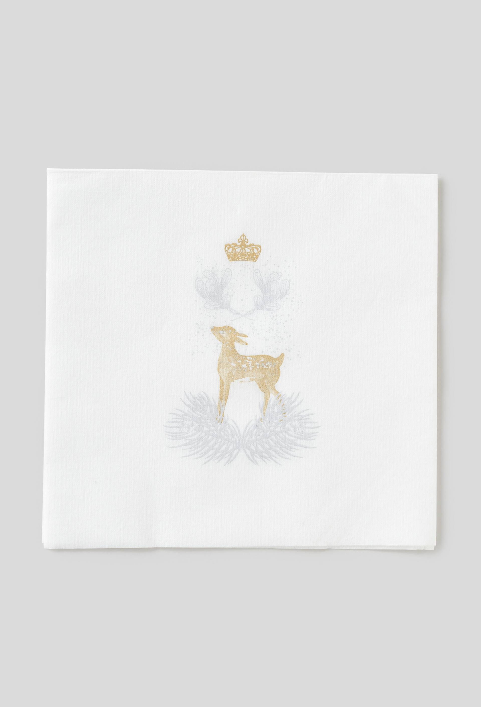 20 serviettes 40x40 daim couronne, Argent, large image number 0