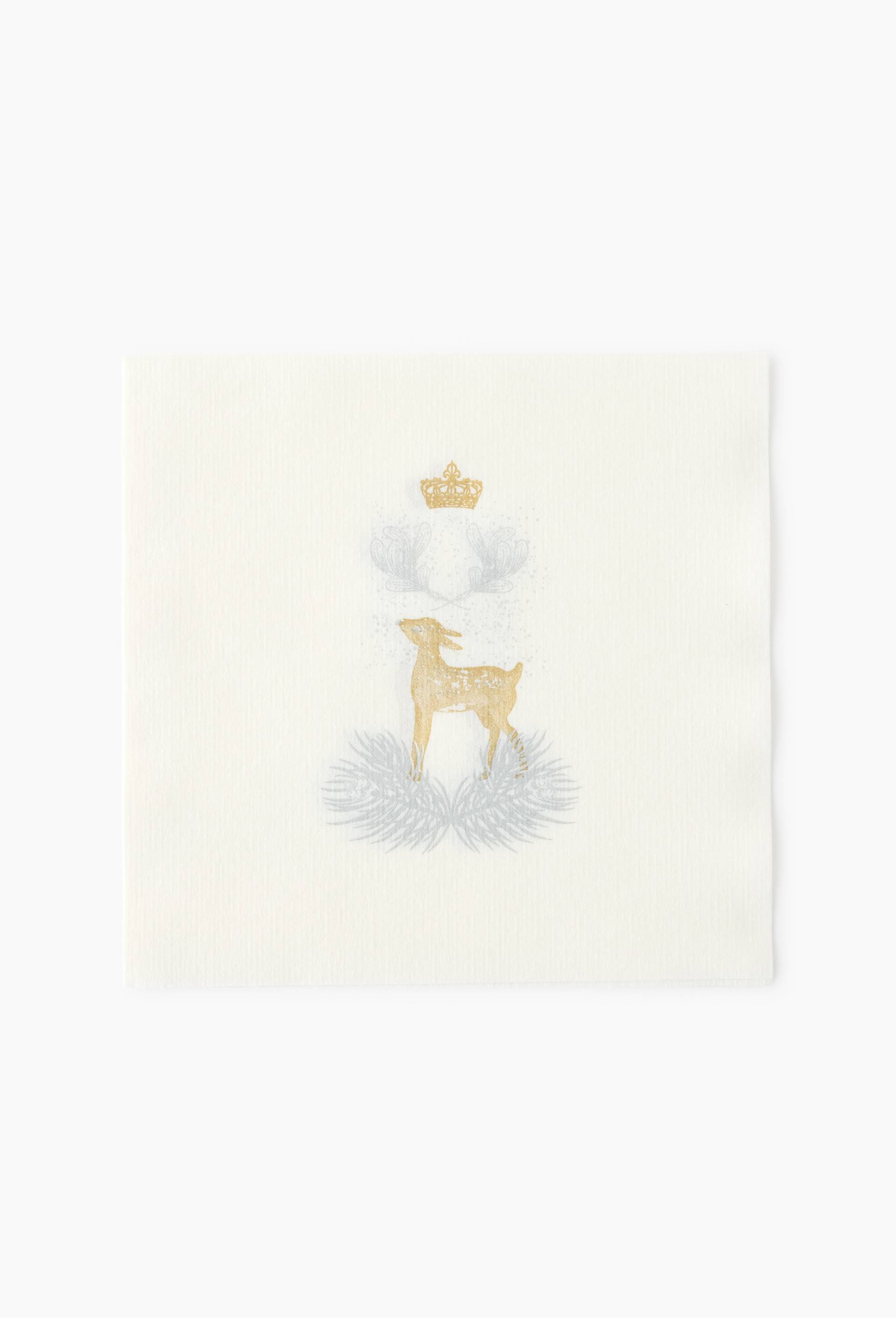20 serviettes 40x40 daim couronne, Argent, large image number 0