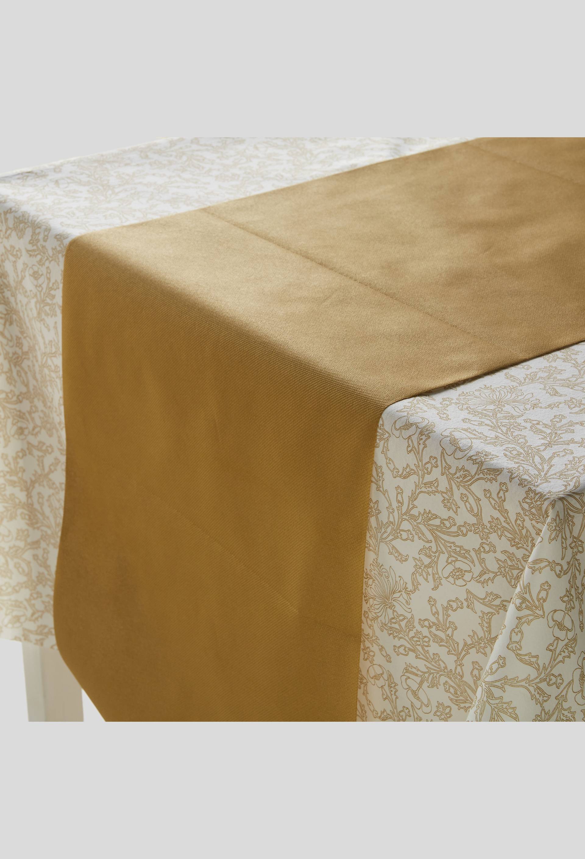 Chemin de table doré, Beige, large image number 0.0