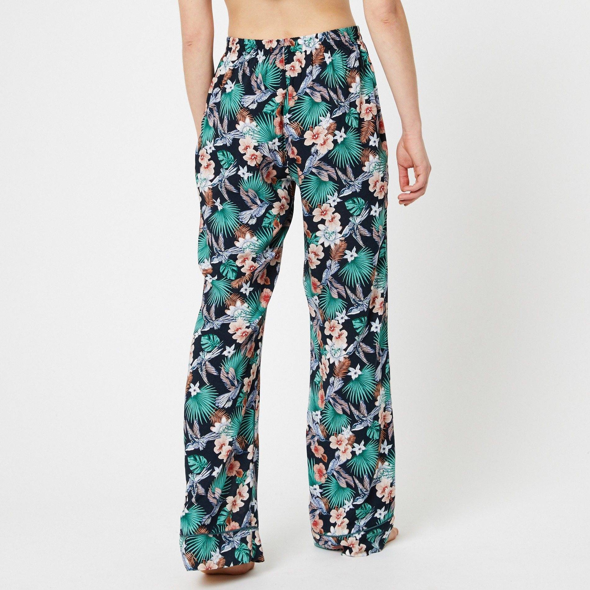 Pantalon de pyjama imprimé, Indigo, large image number 1