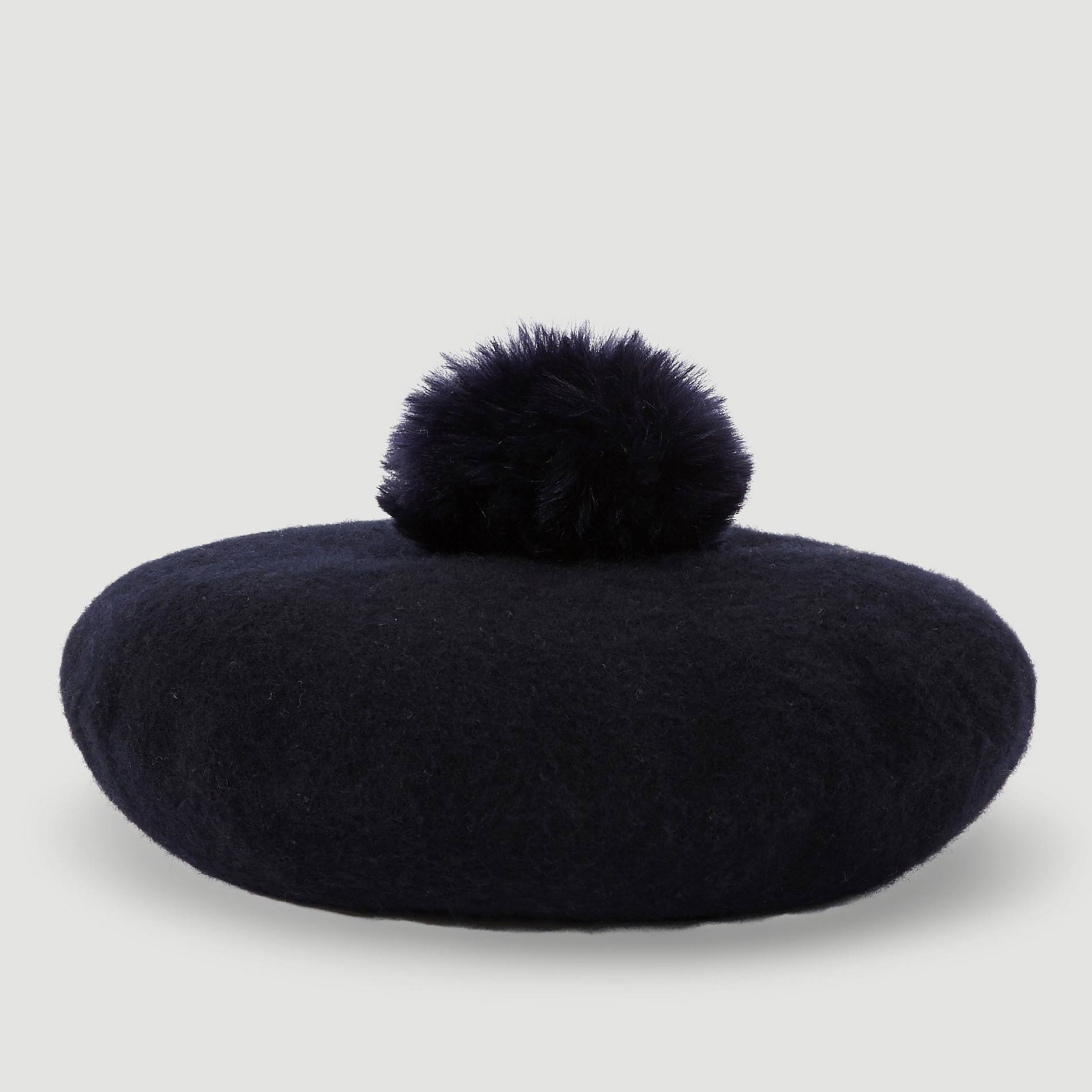 Béret en laine à pompon, Indigo, large image number 1