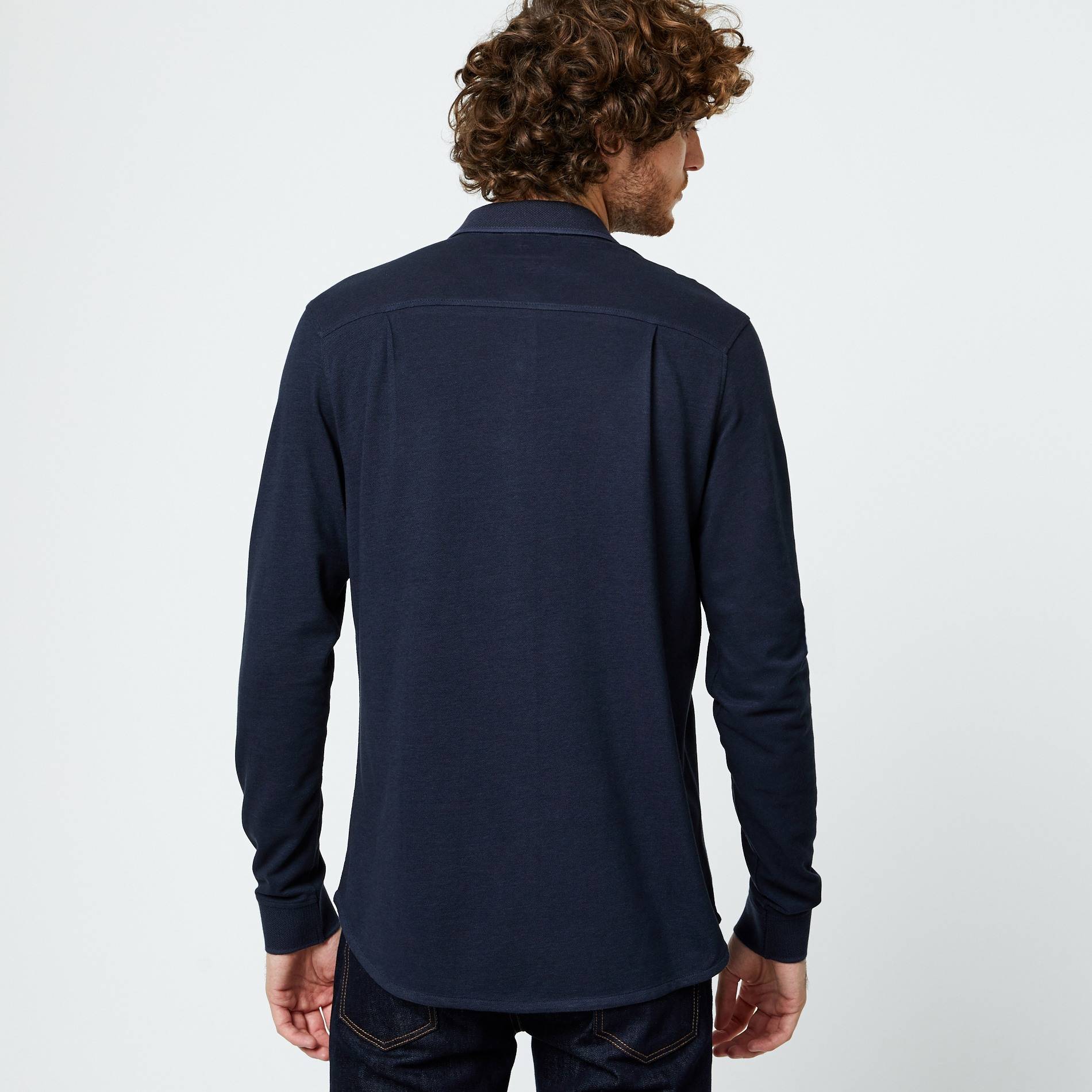 Chemise jersey, Bleu marine, large image number 1