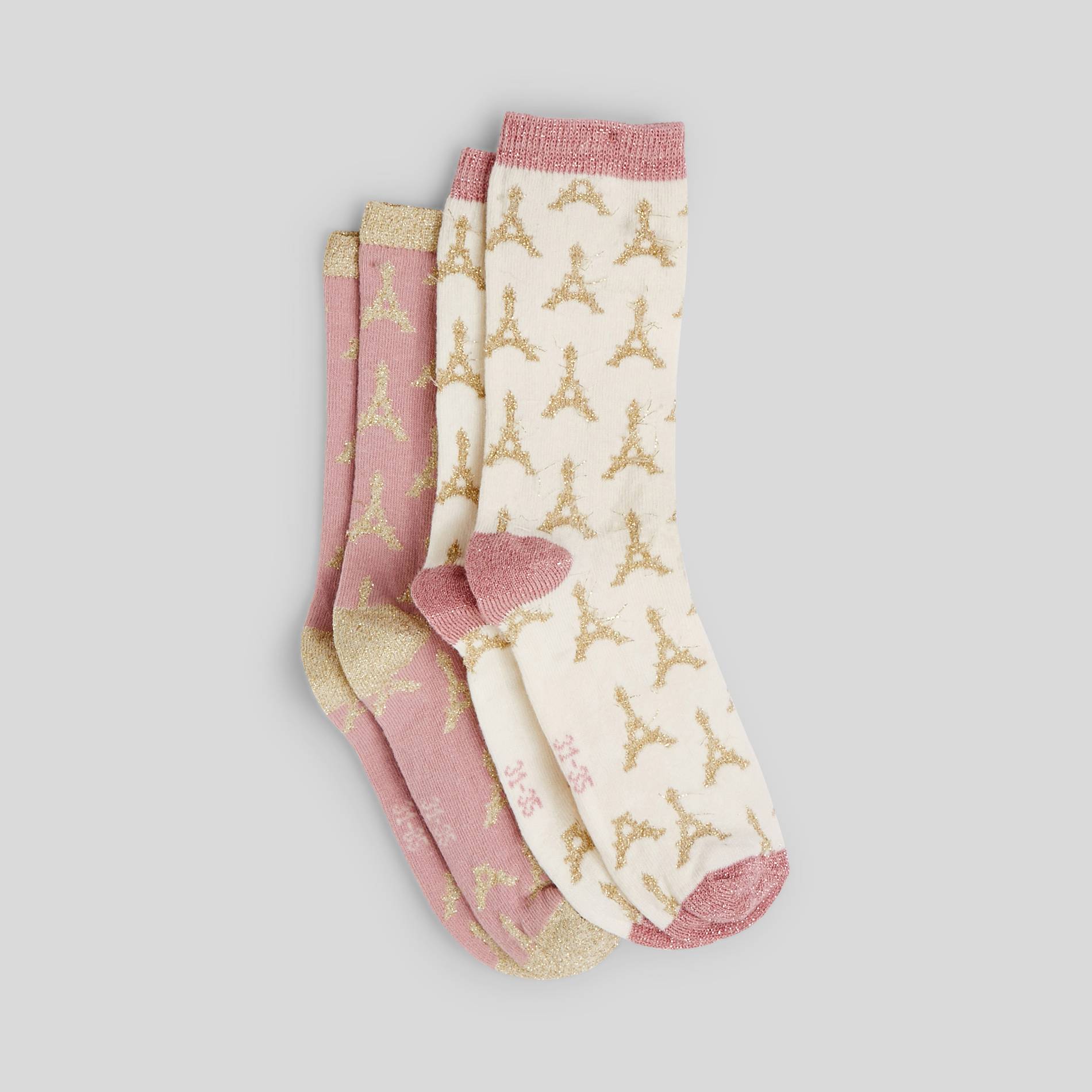 Lot de 2 paires de chaussettes, Ecru, large image number 1