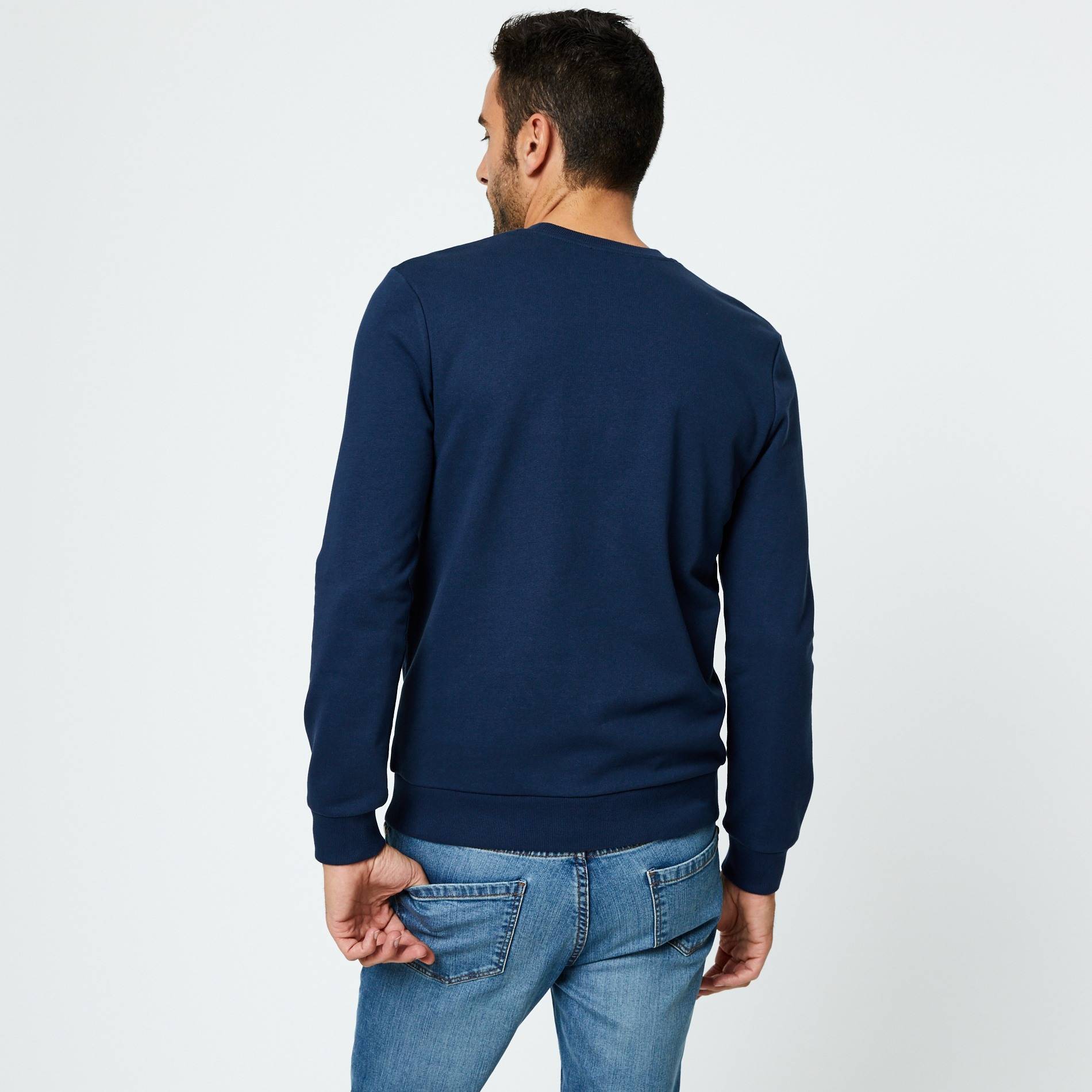 Sweat imprimé, Bleu marine, large image number 1