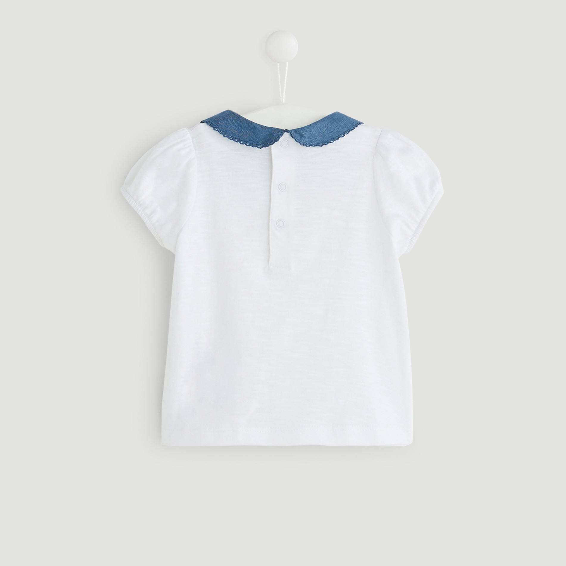 Blouse manches courtes à col, Blanc, large image number 1