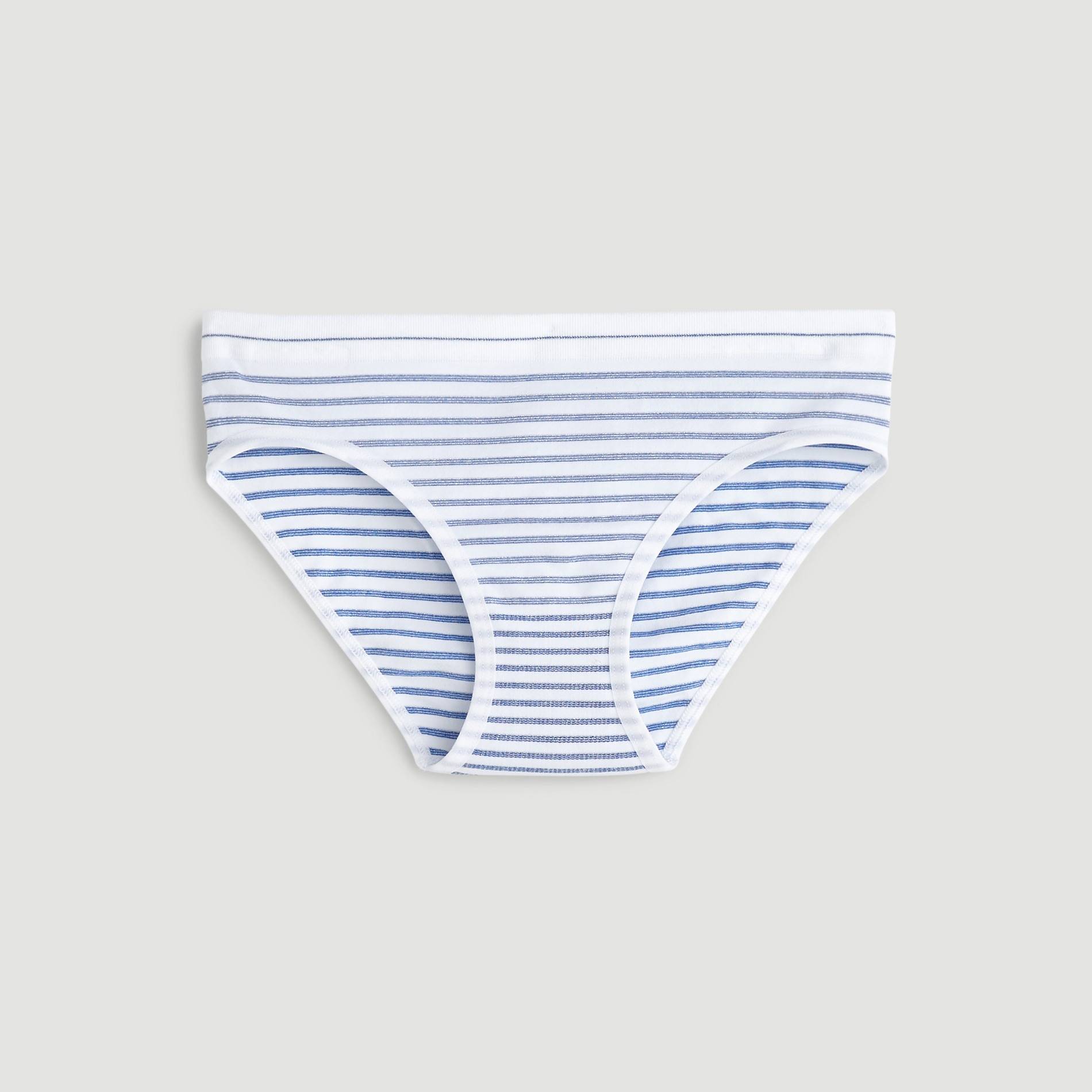 Culotte rayée sans couture, Bleu marine, large image number 0