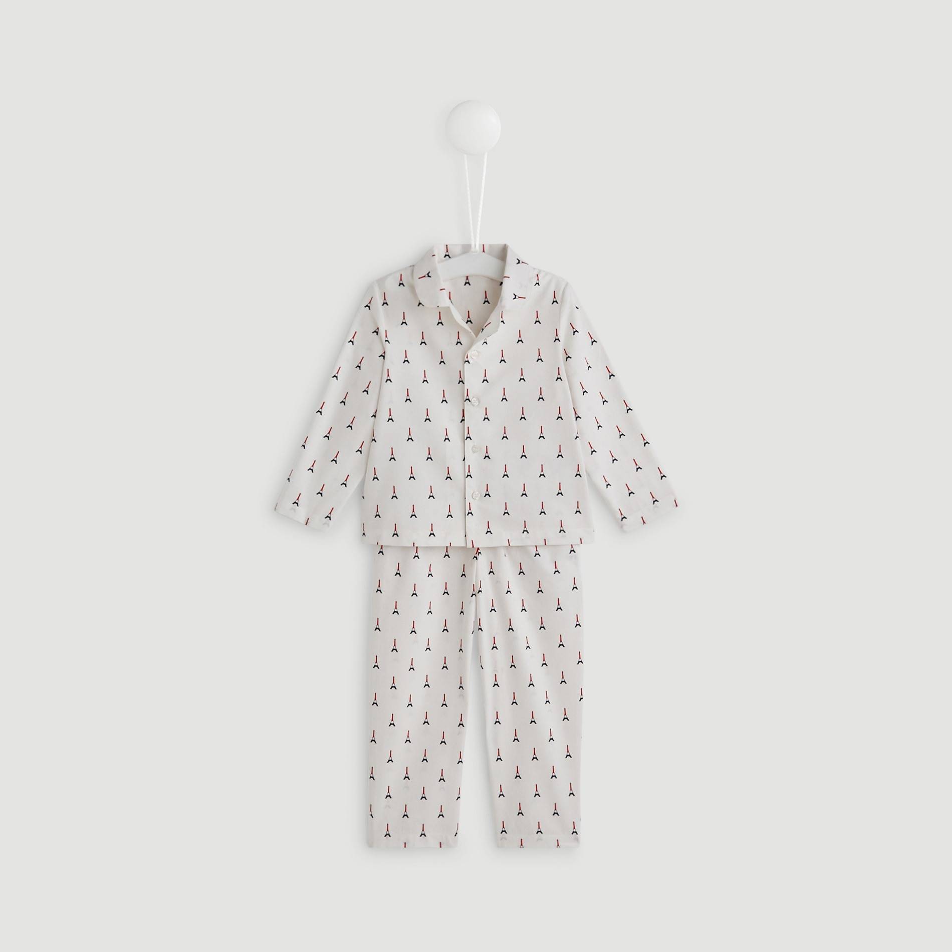Pyjama imprimé, Ecru, large image number 0