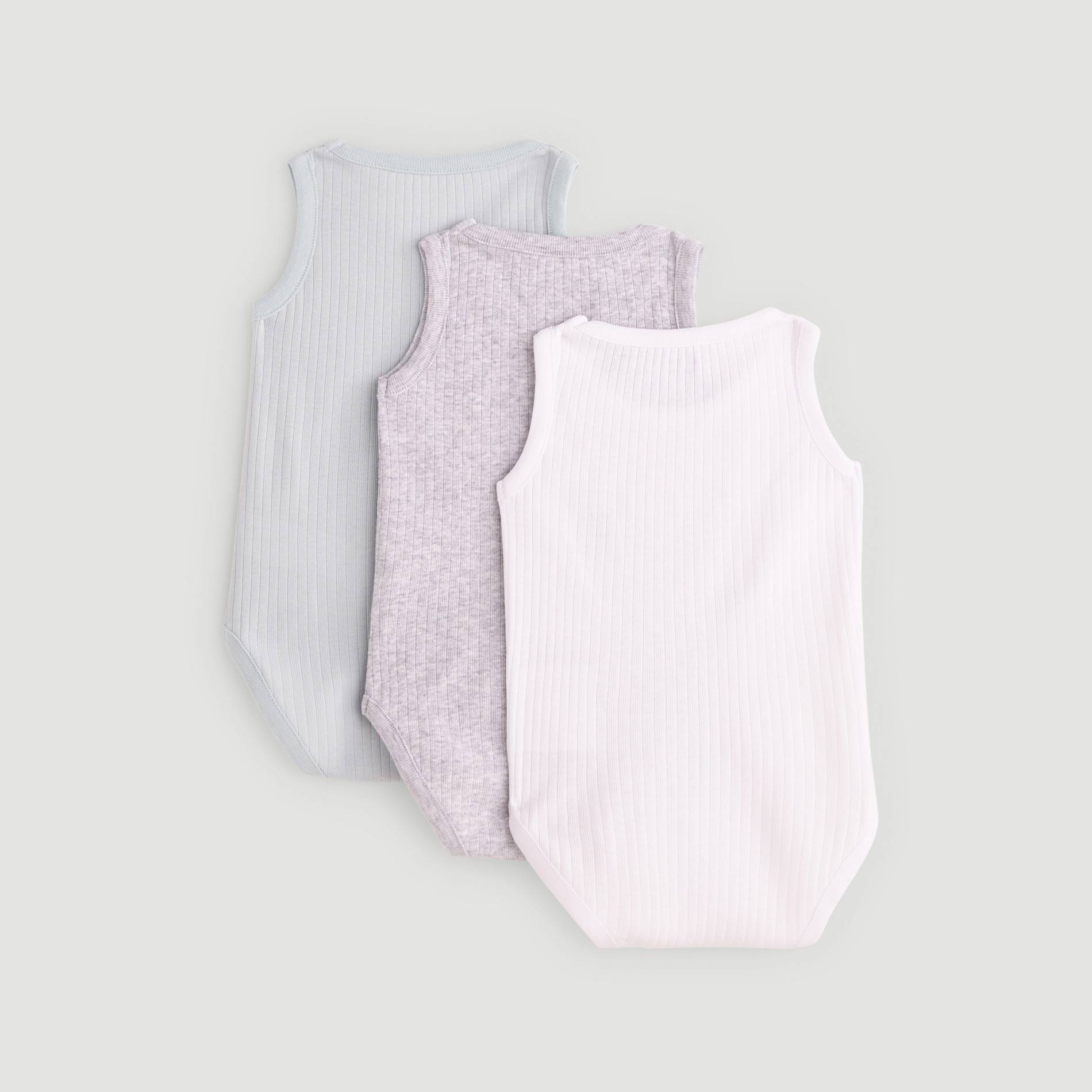 Lot de 3 bodies sans manches, Blanc, large image number 1.0