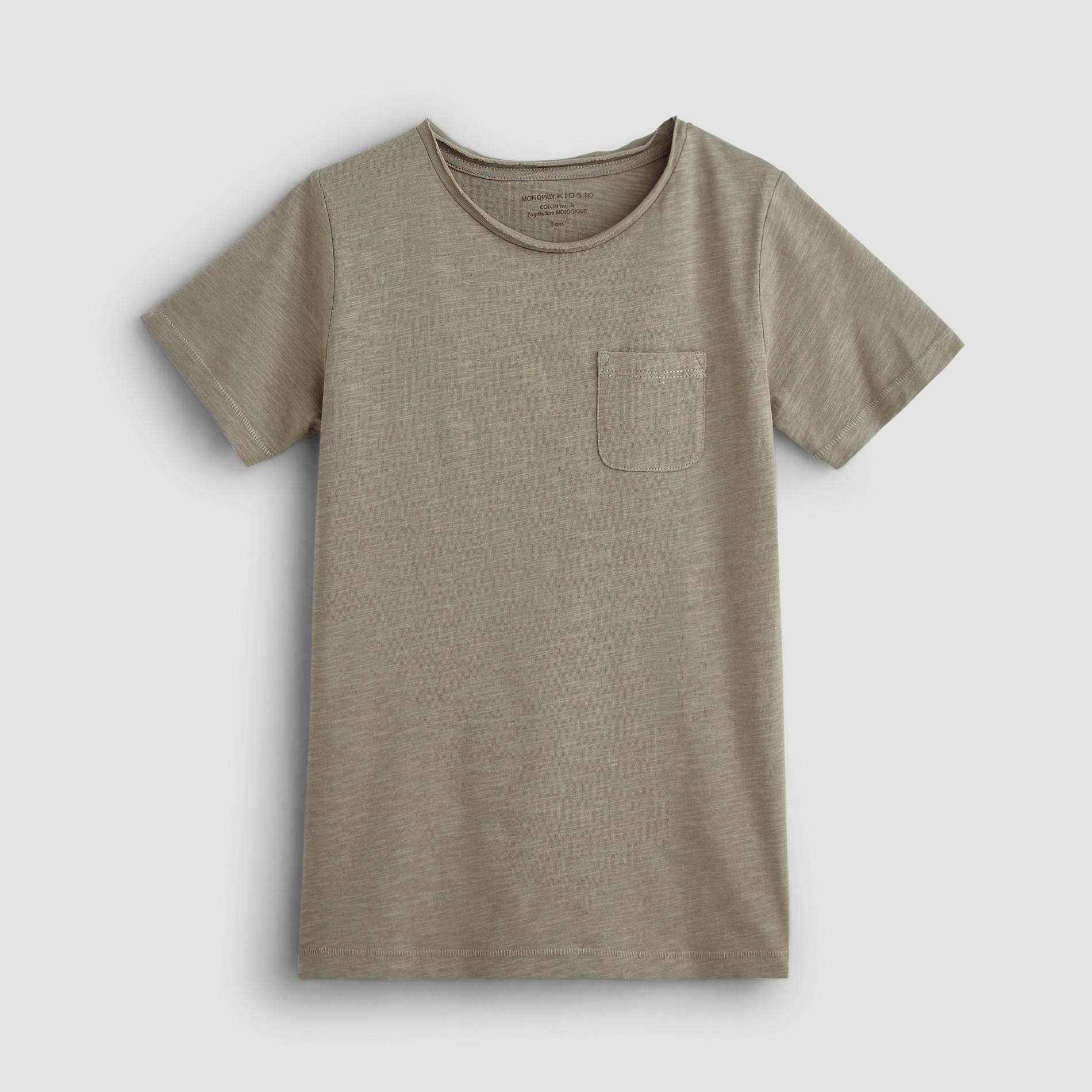 T-shirt manches courtes en coton BIO, Gris moyen, large image number 0.0