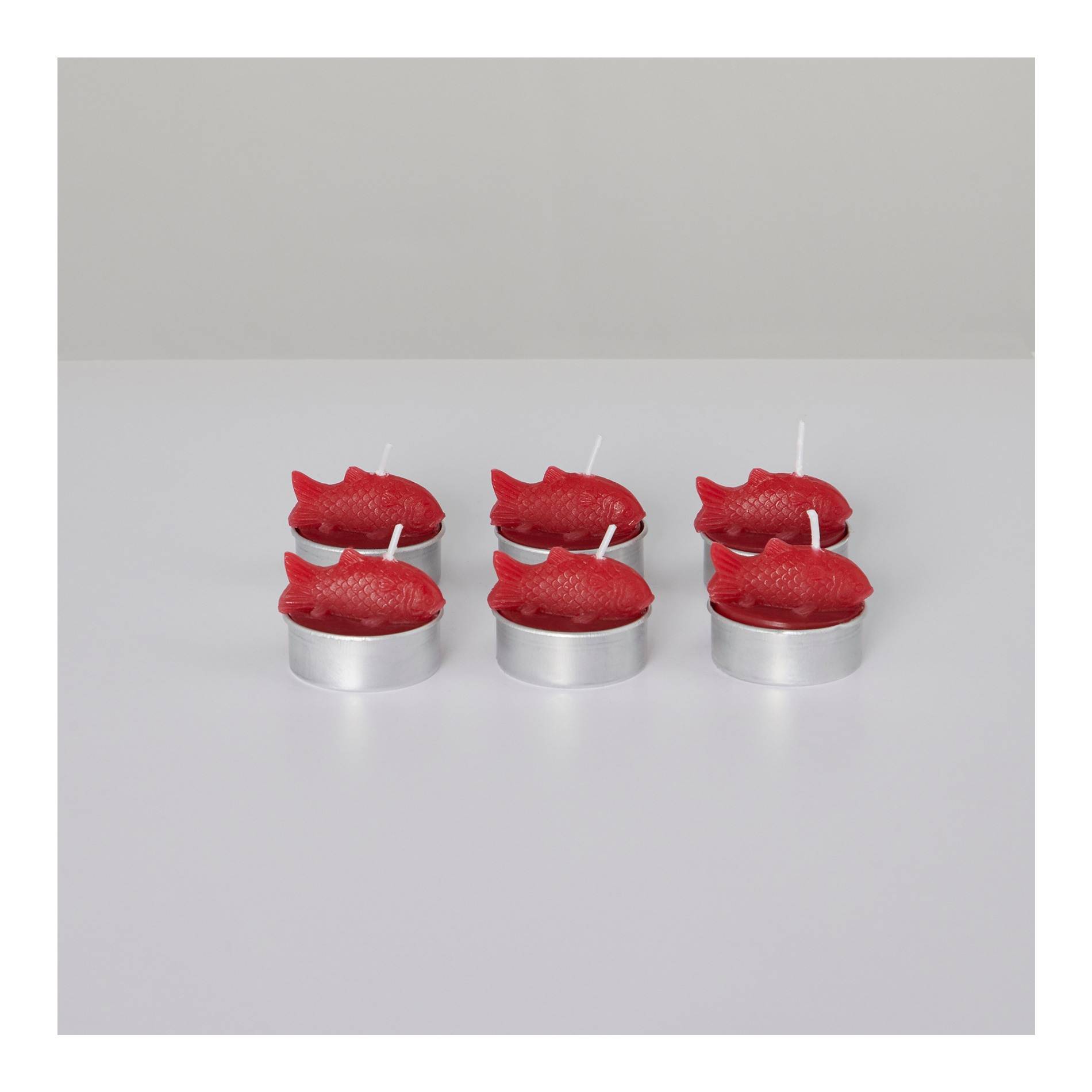 Set de 6 bougies poissons, Cerise, large image number 0