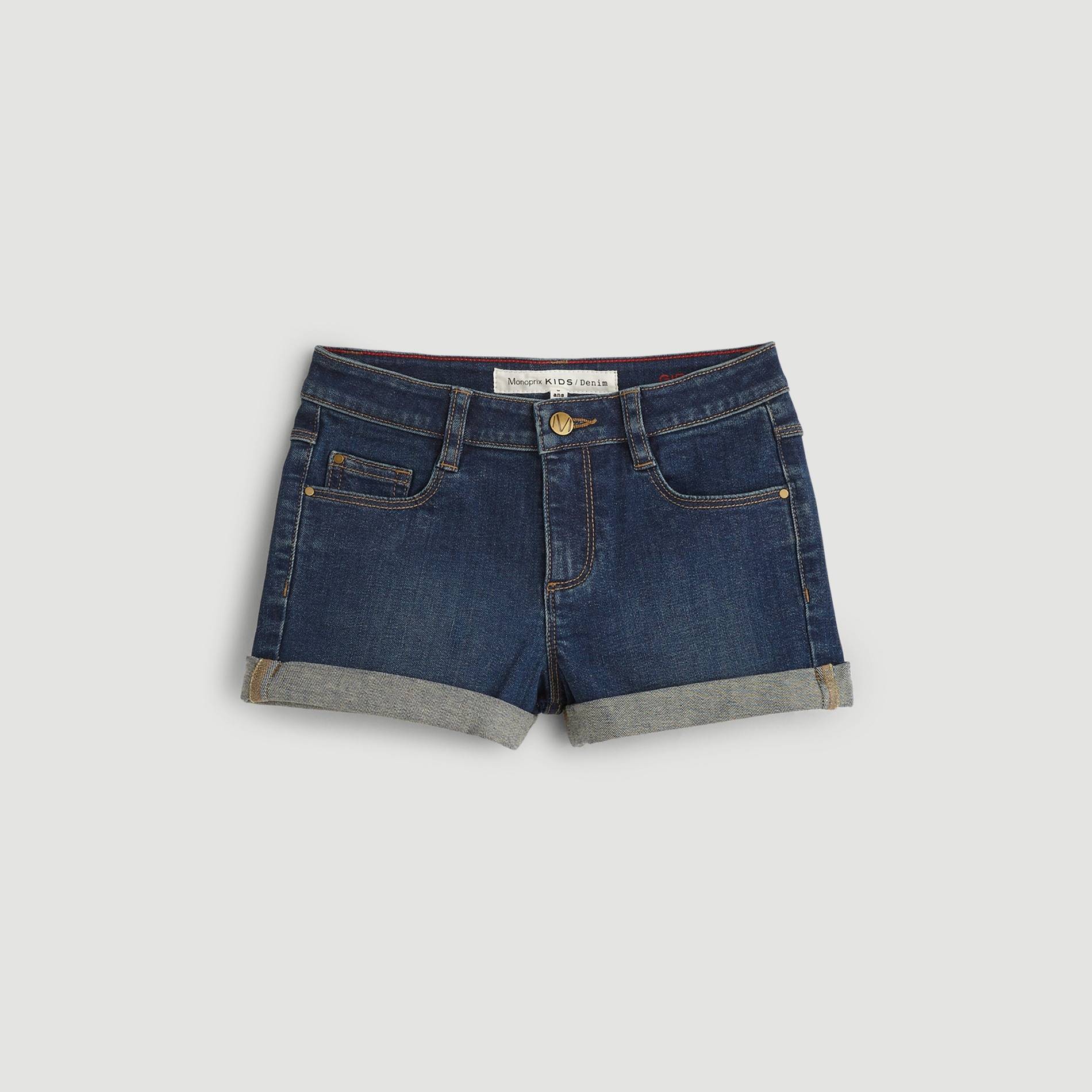 Short denim, Indigo, large image number 0