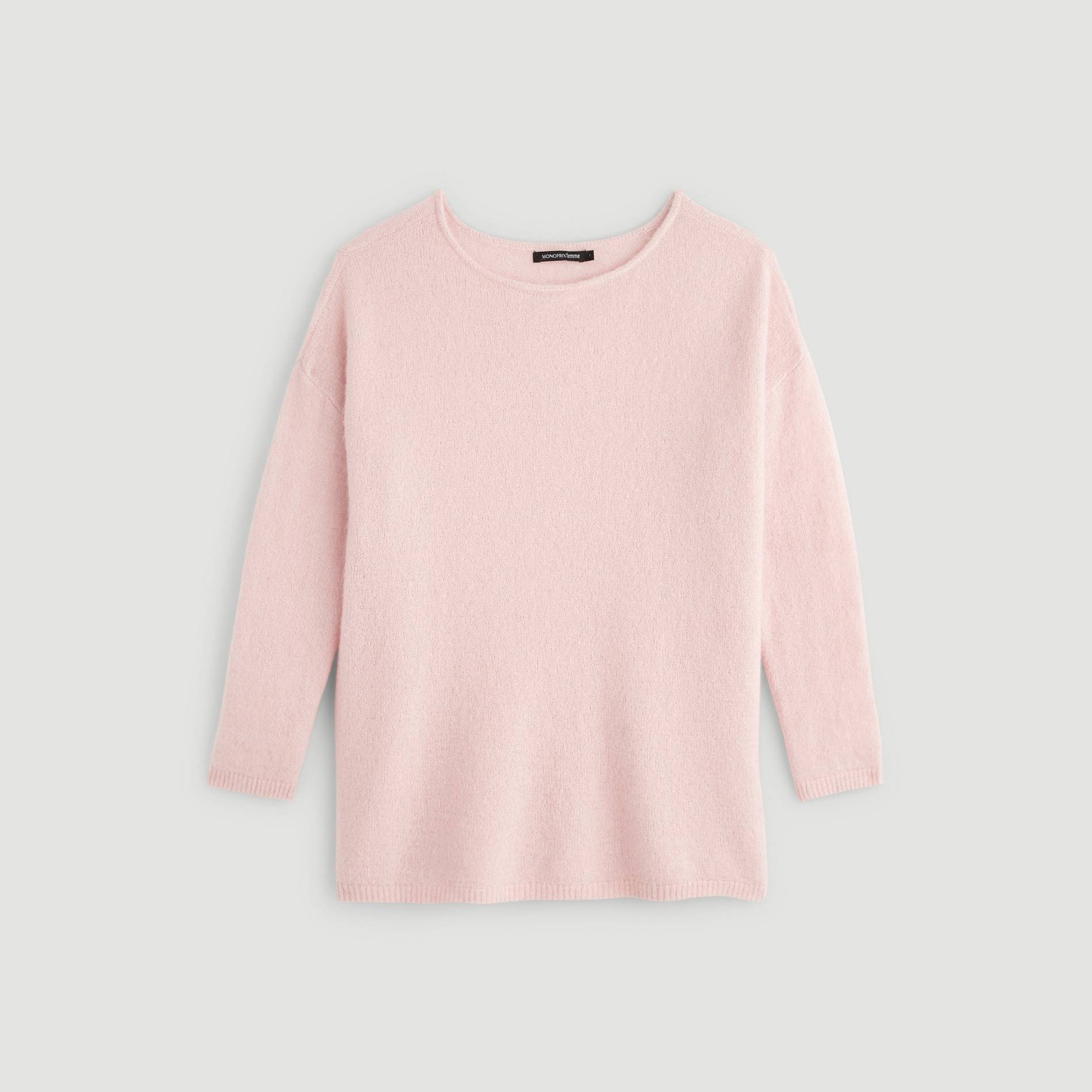 Pull loose contenant du mohair, Framboise, large image number 2