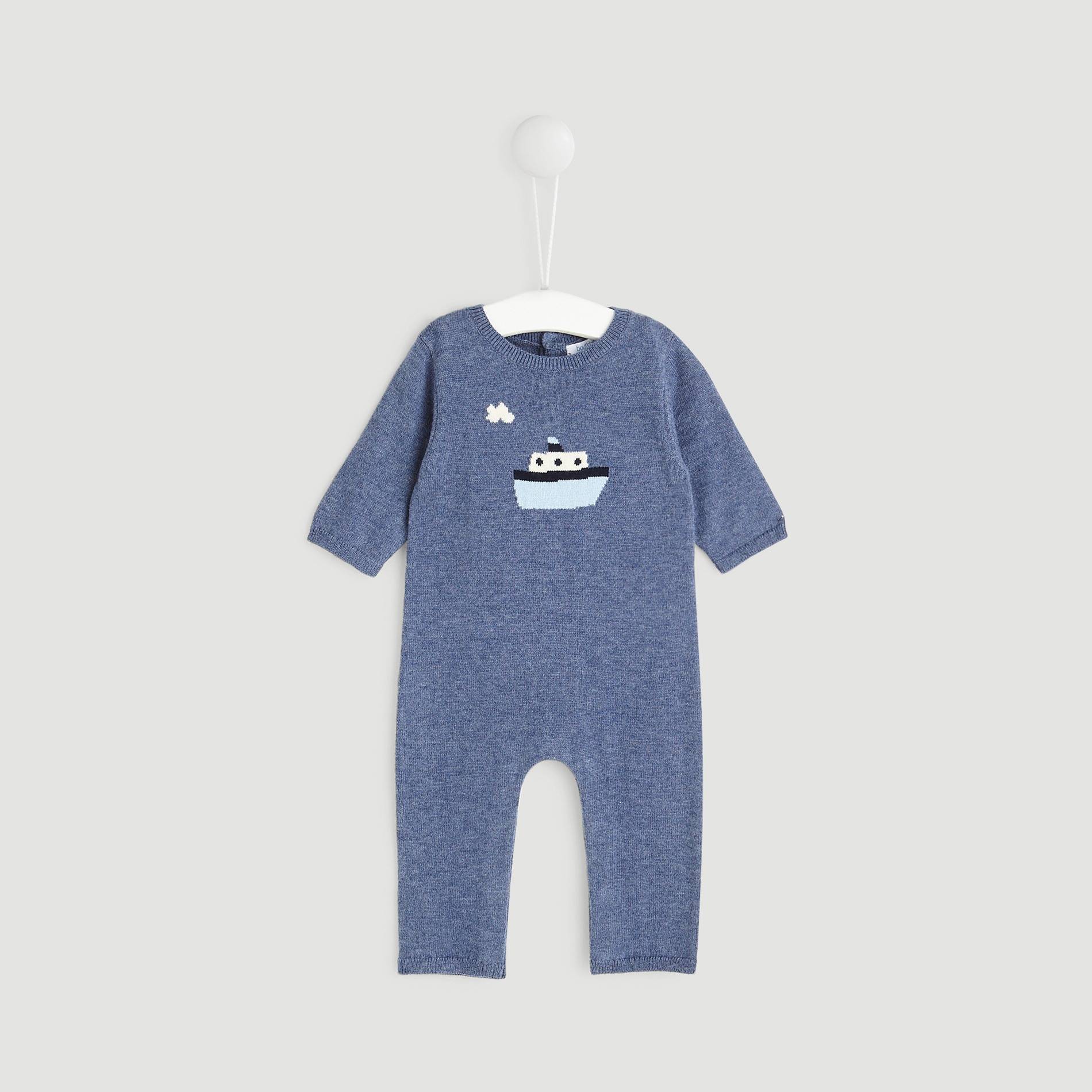 Combinaison  motif, Indigo, large image number 0