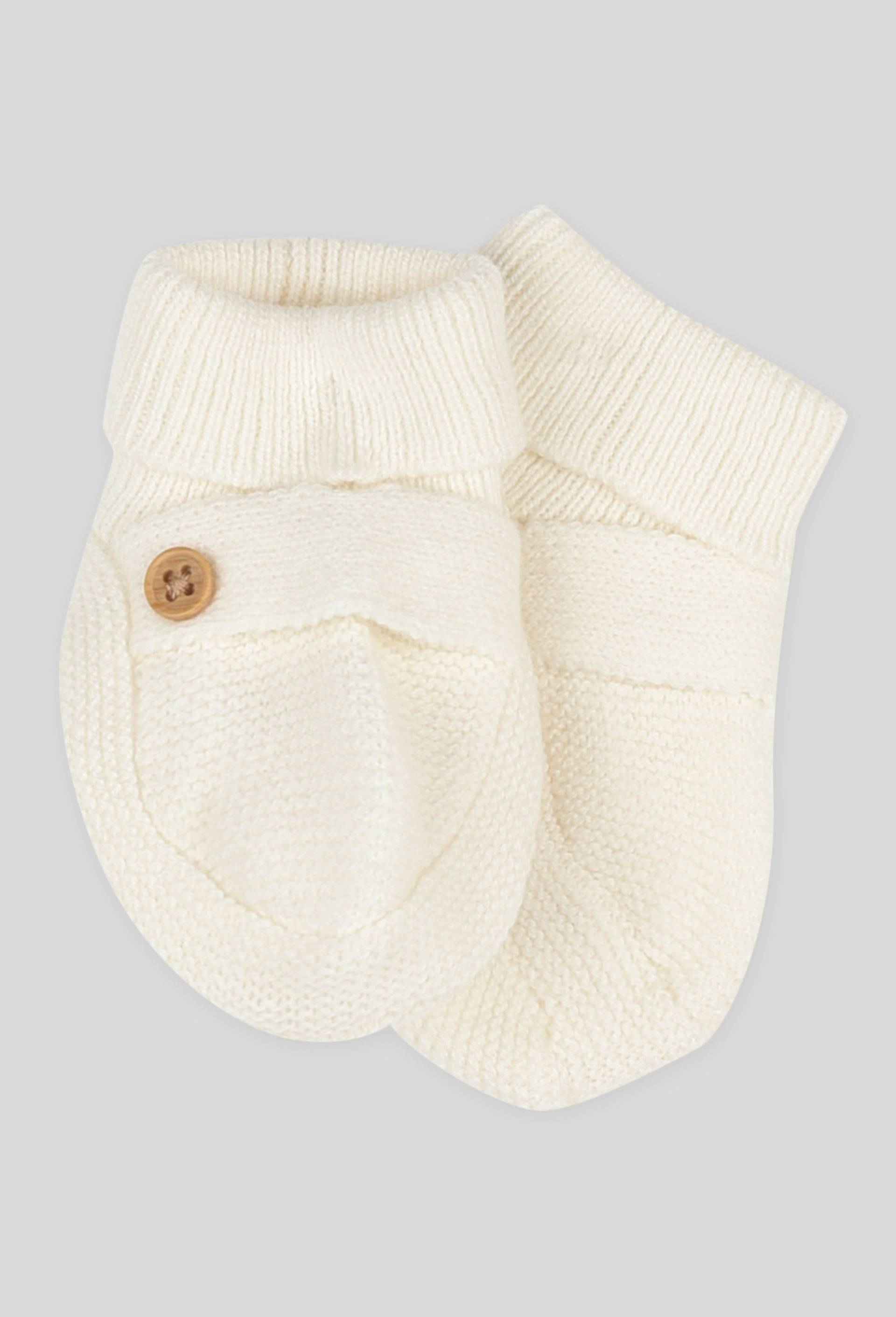 Chaussons tricot en coton BIO - Oekotex, Ecru, large image number 1