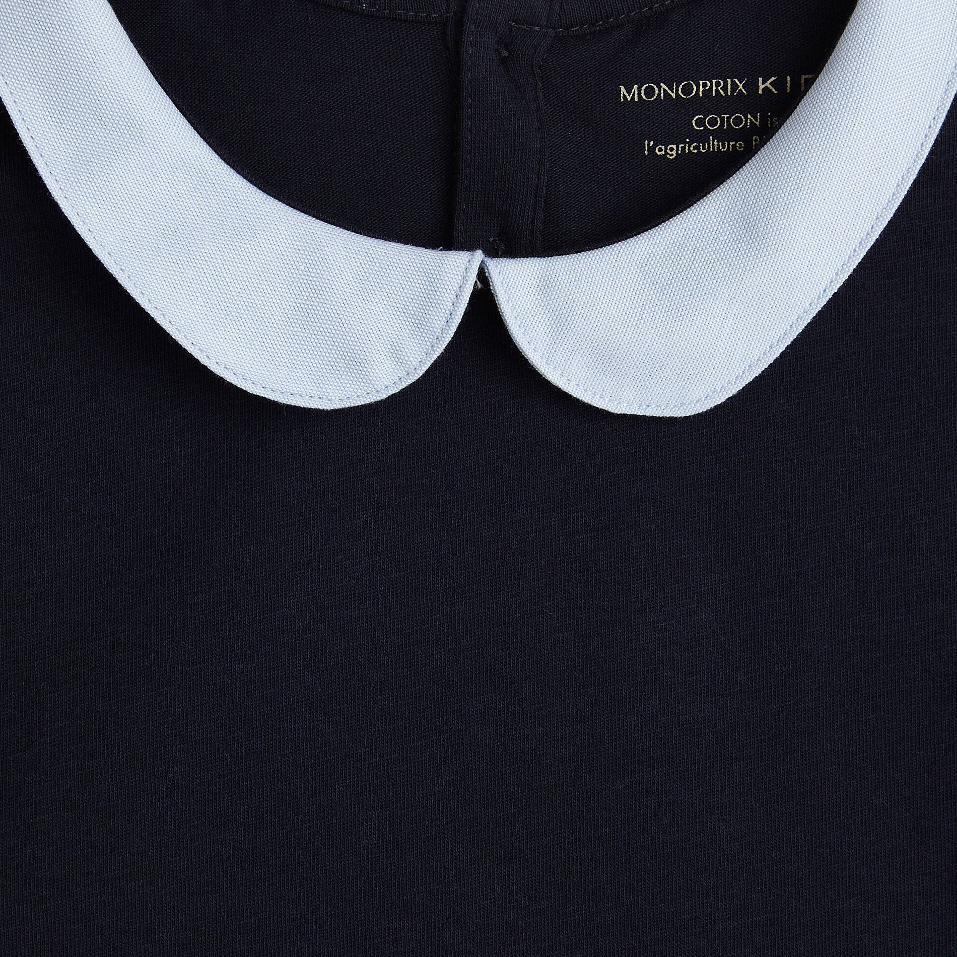T-shirt manches courtes en coton BIO, Bleu marine, large image number 2.0