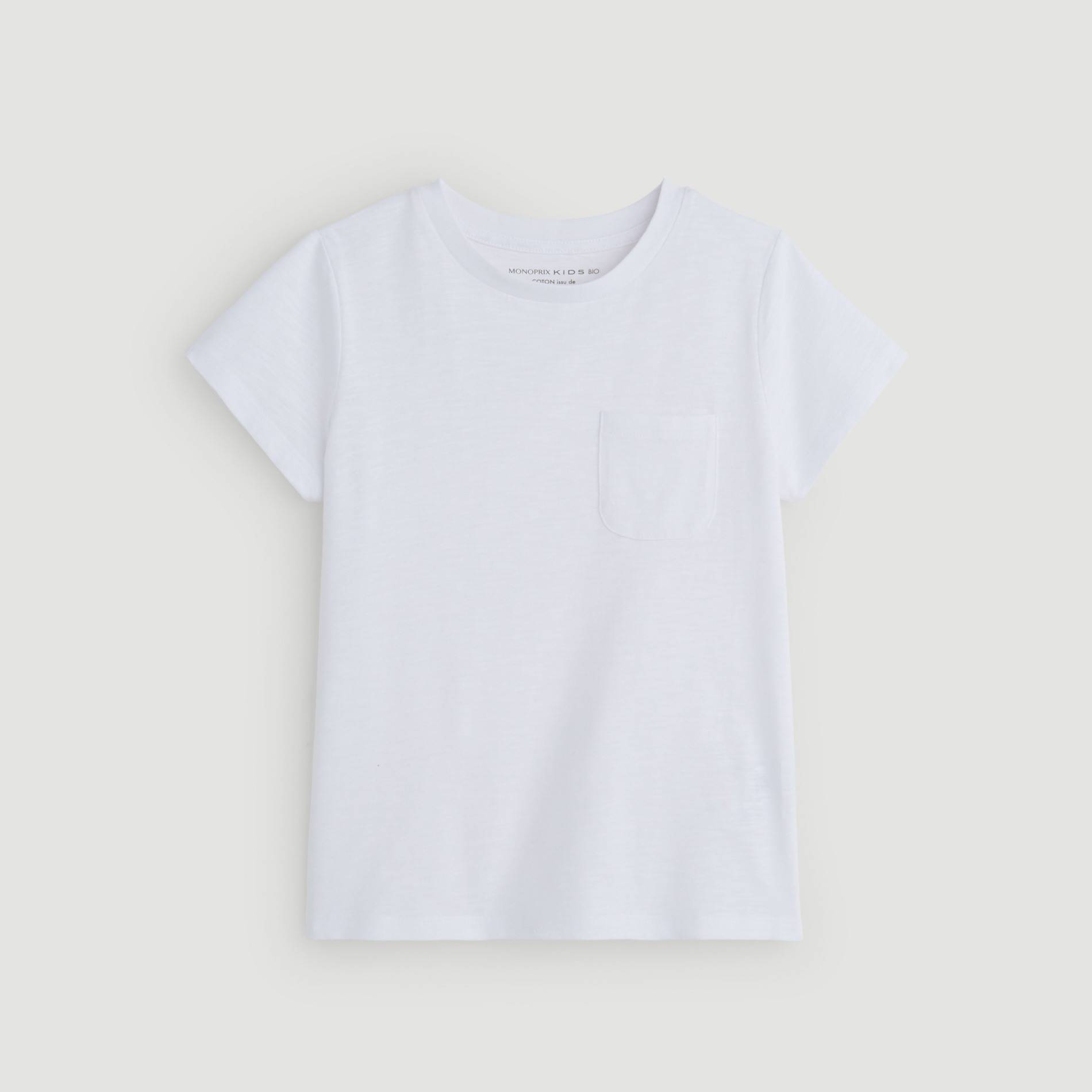 T-shirt manches courtes en coton BIO, Blanc, large image number 0.0