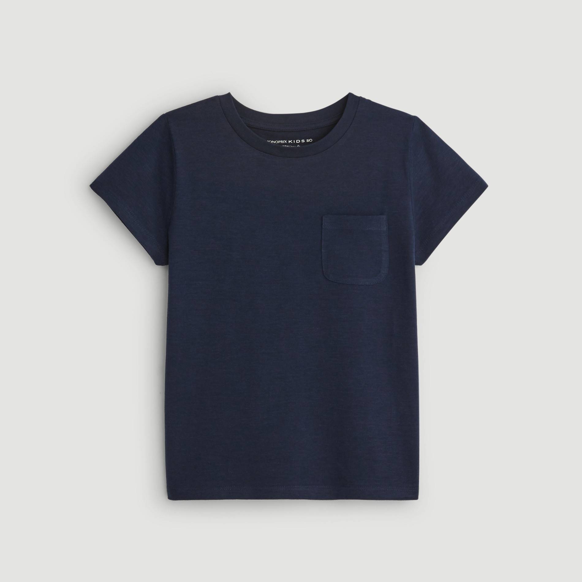 T-shirt manches courtes en coton BIO, Bleu marine, large image number 0