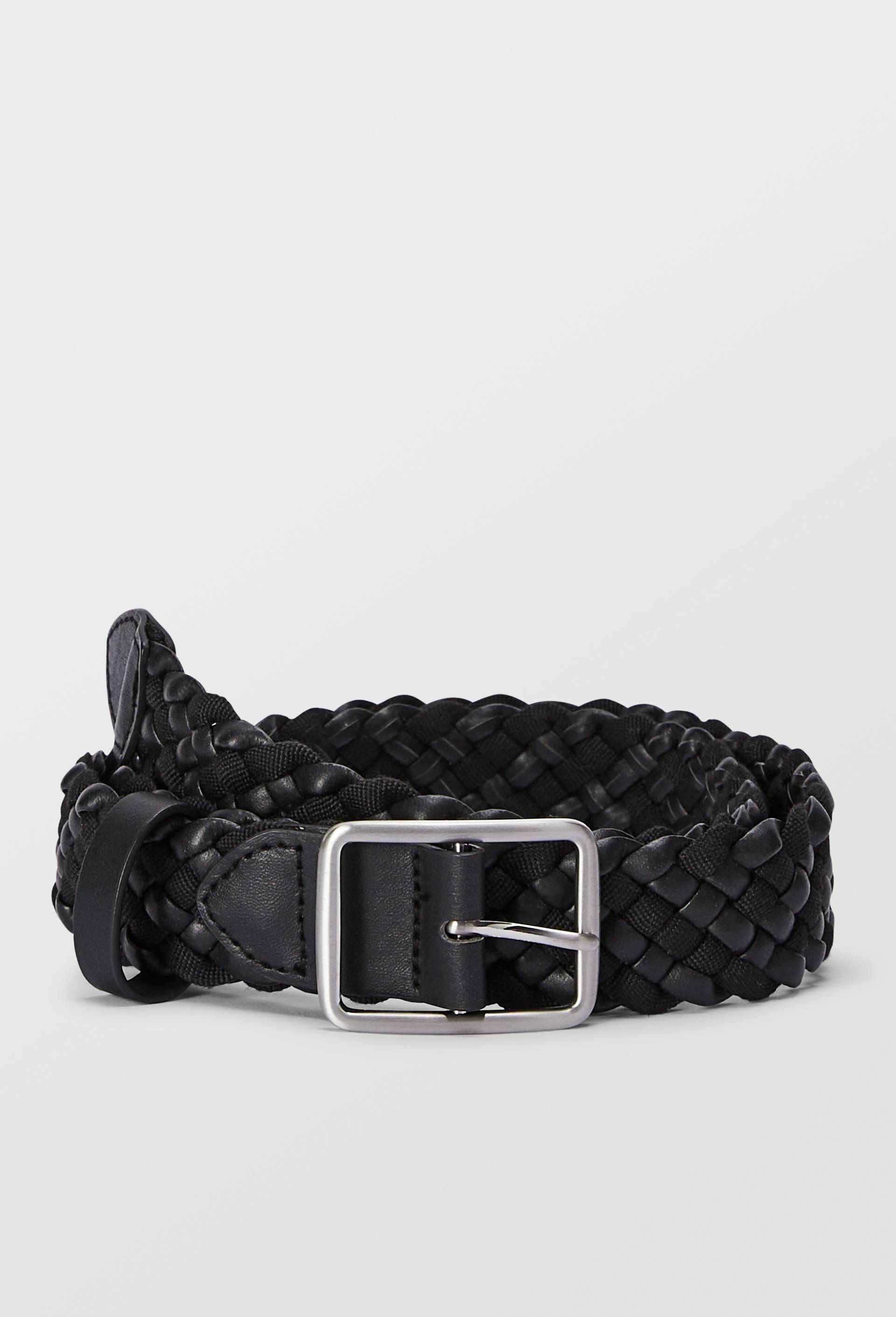 Ceinture tressée 3 cm, Noir, large image number 0