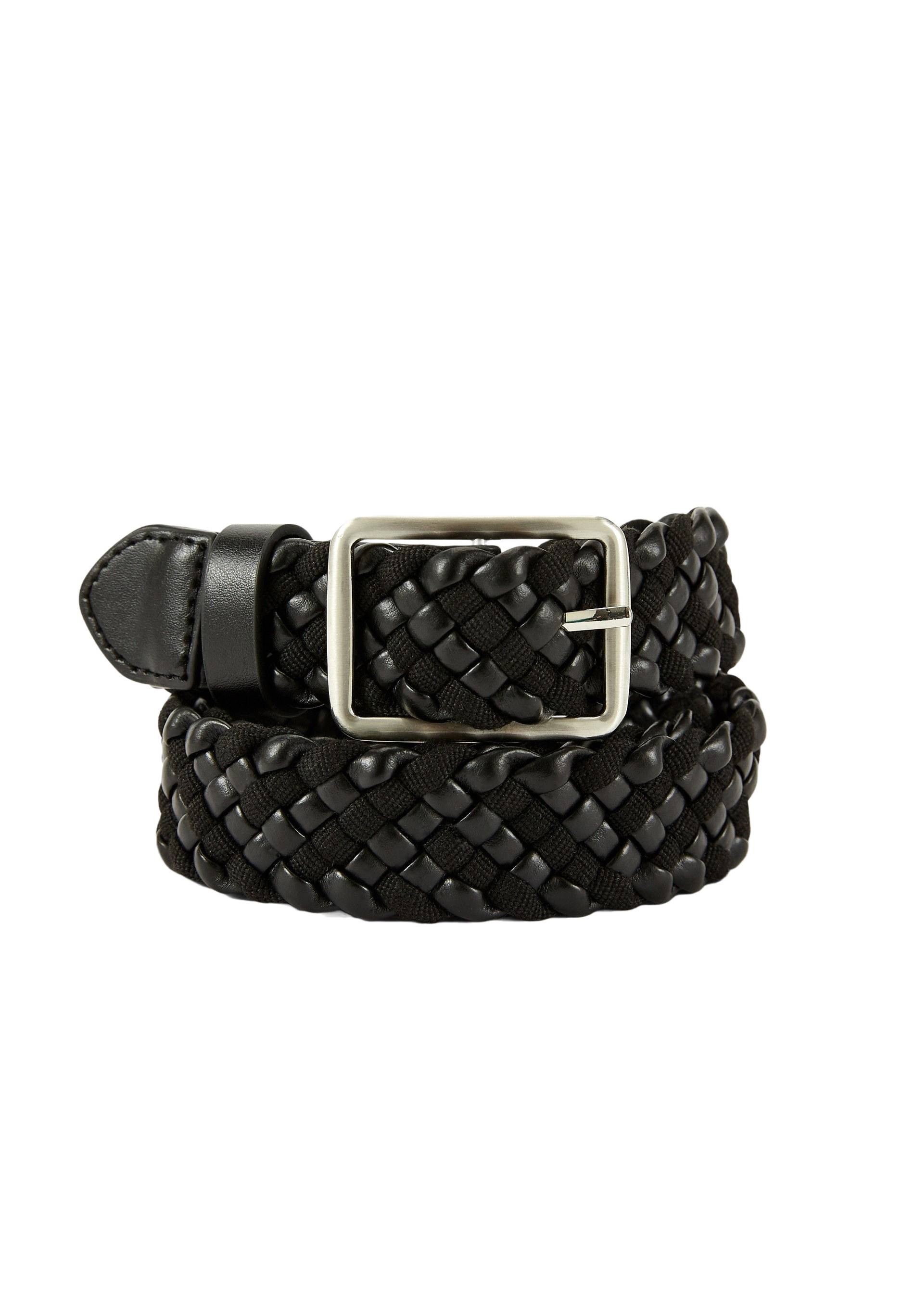 Ceinture tressée 3 cm, Noir, large image number 2