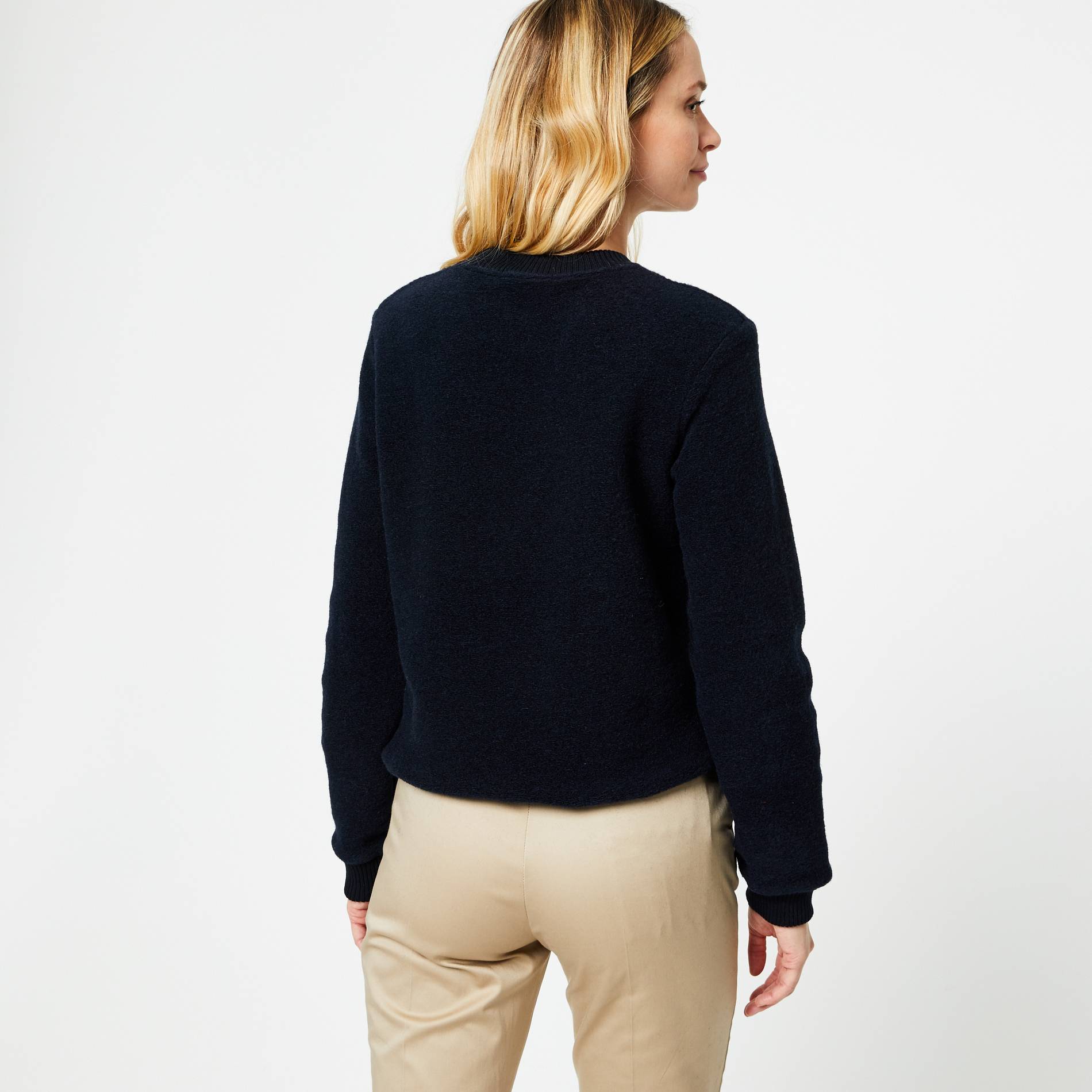 Pull contenant de la laine, Bleu marine, large image number 1