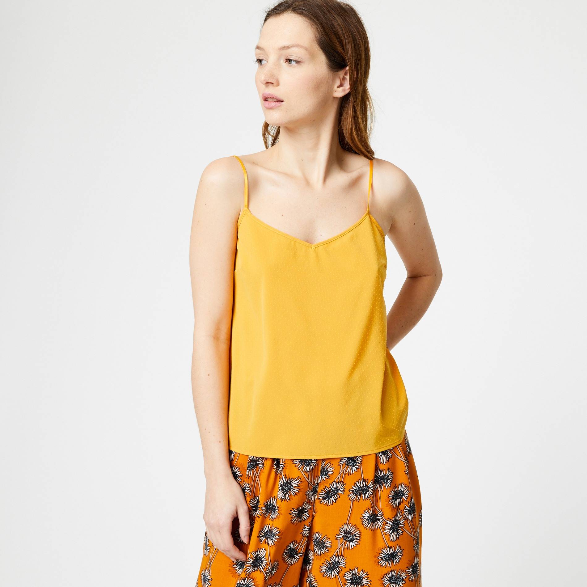 Top chiffon jacquard, Caramel, large image number 0
