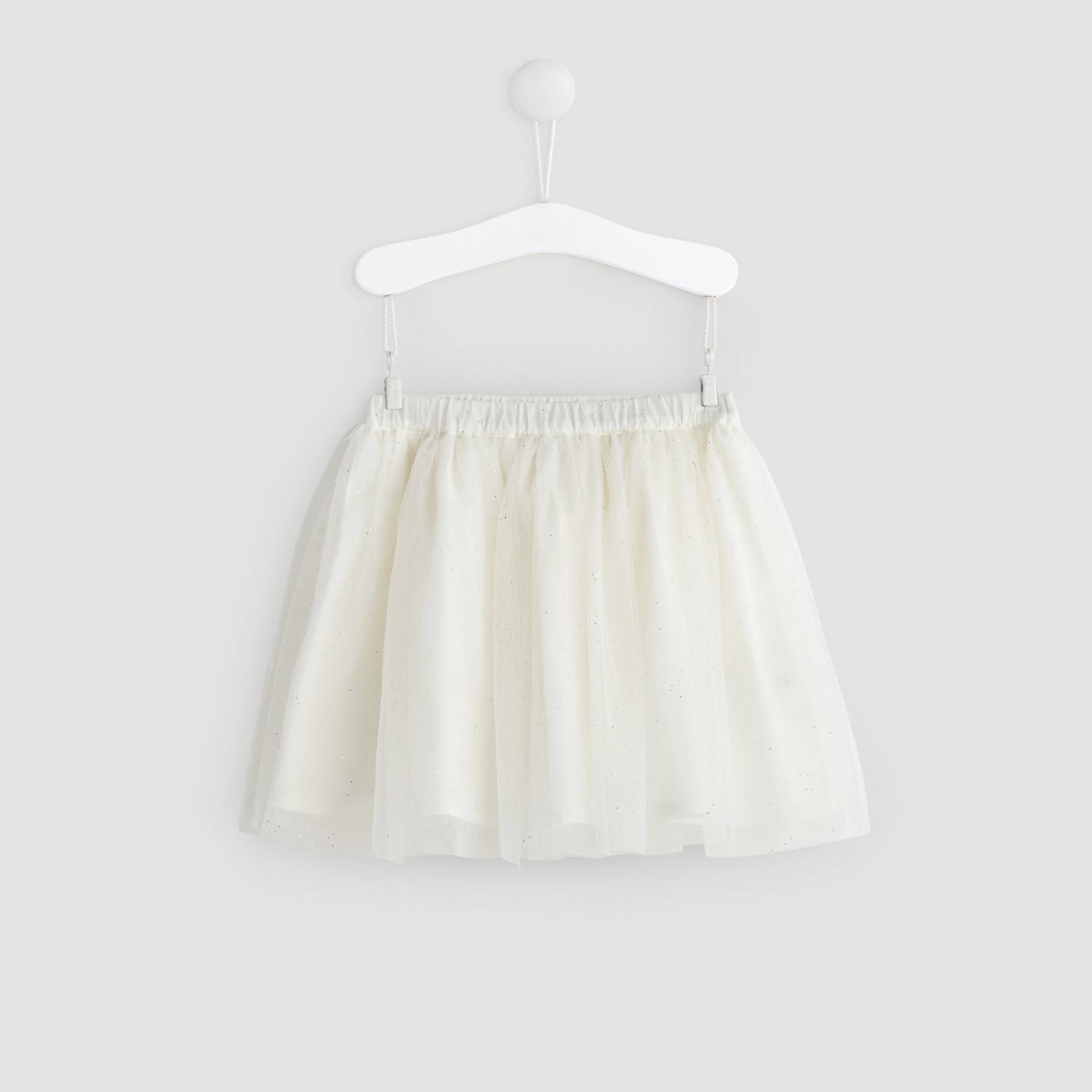 Jupon en tulle pailleté, Ecru, large image number 0