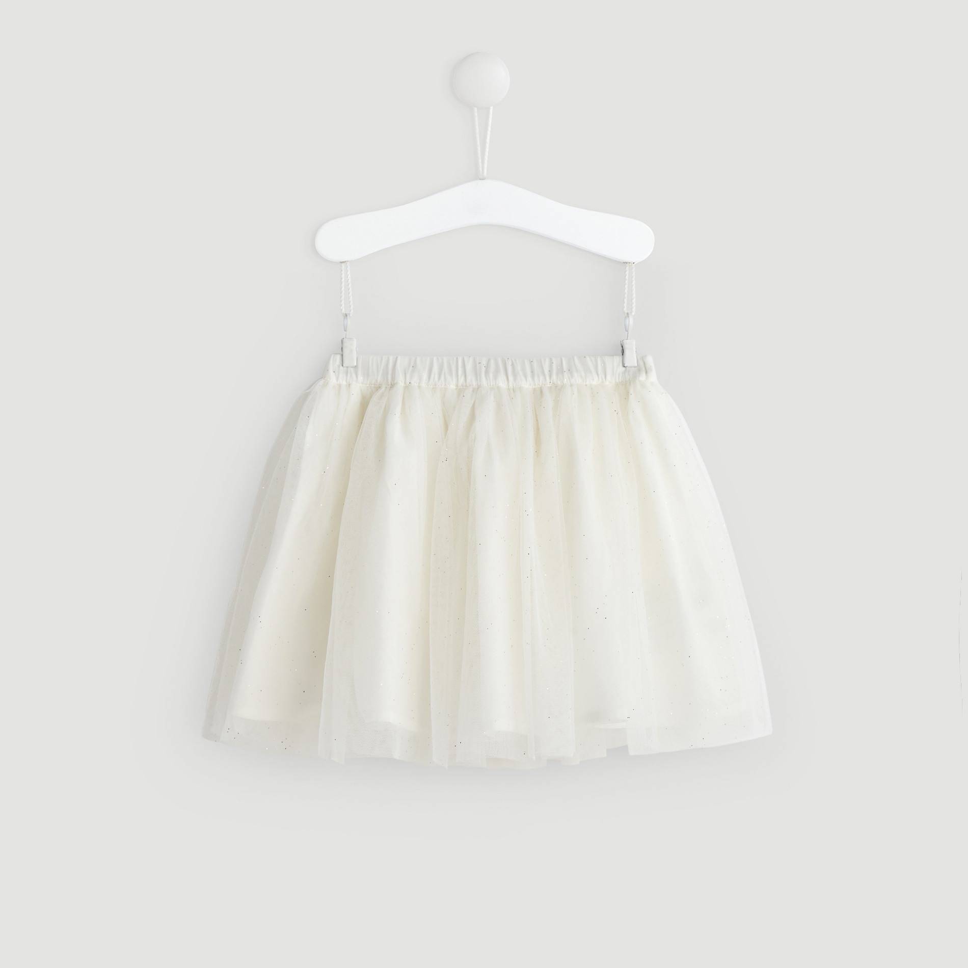 Jupon en tulle pailleté, Ecru, large image number 1