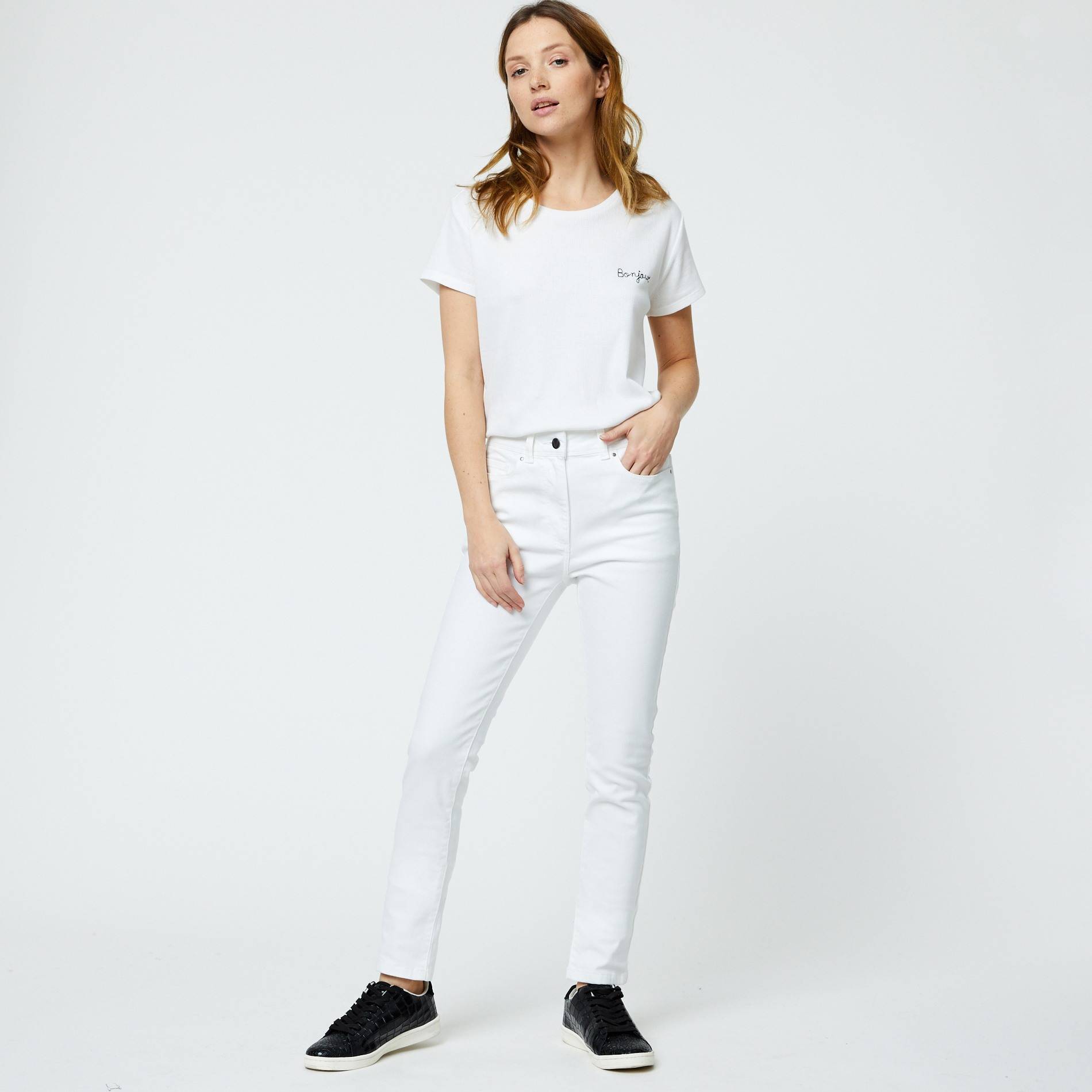 Jean slim, Blanc, large image number 0