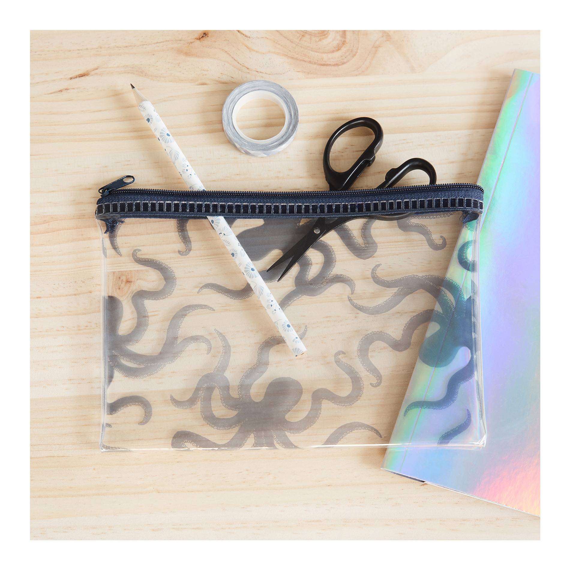 Trousse A5 transparente, Blanc, large image number 0